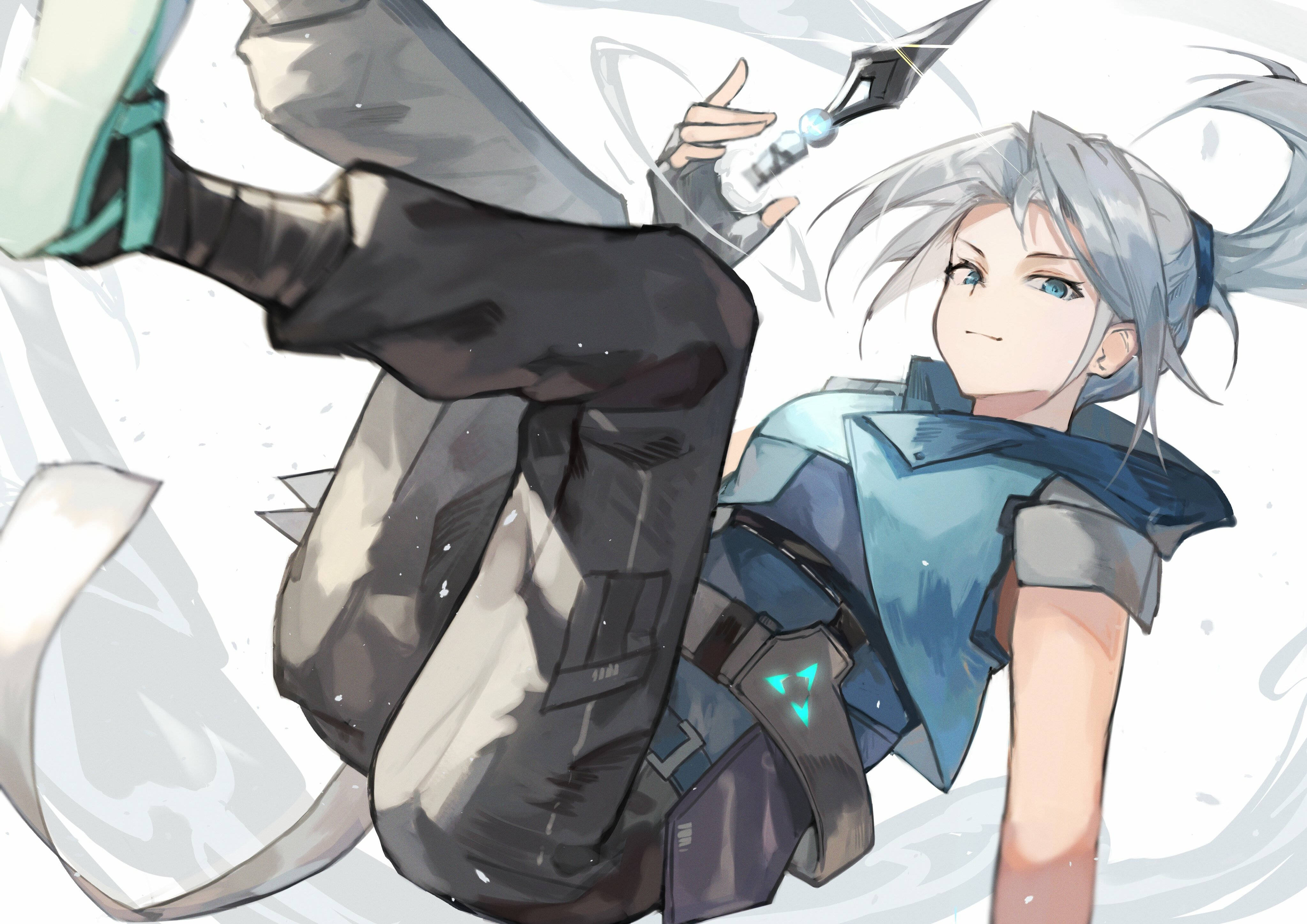 Valorant Jett ニヤリと笑うファンアート 壁紙