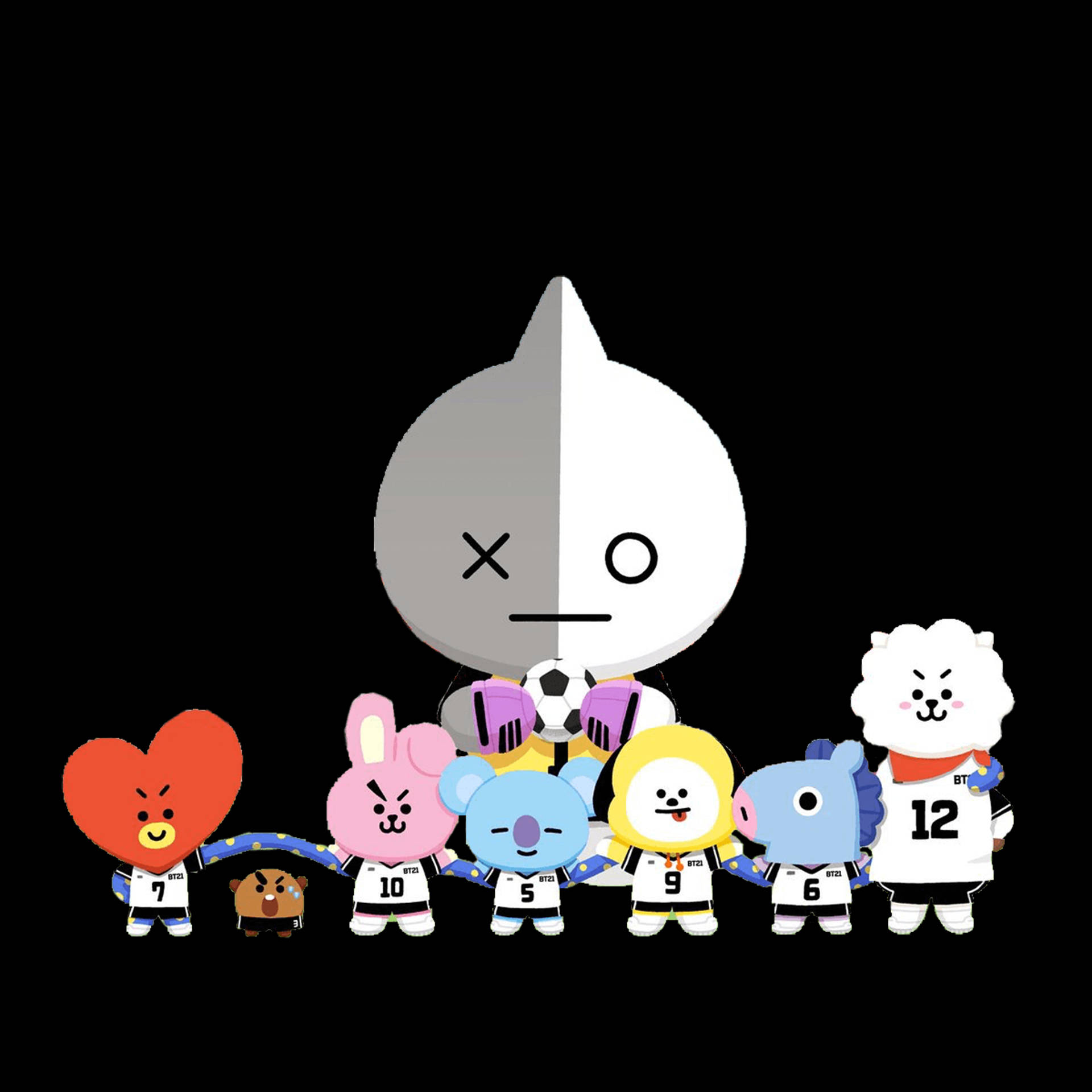Van BT21 フットボールチーム 壁紙