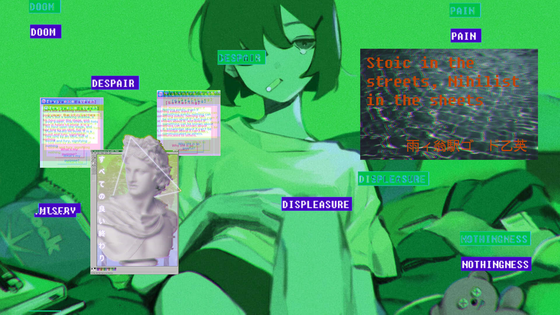 Vaporwaveアニメ 新世紀エヴァンゲリオン 壁紙