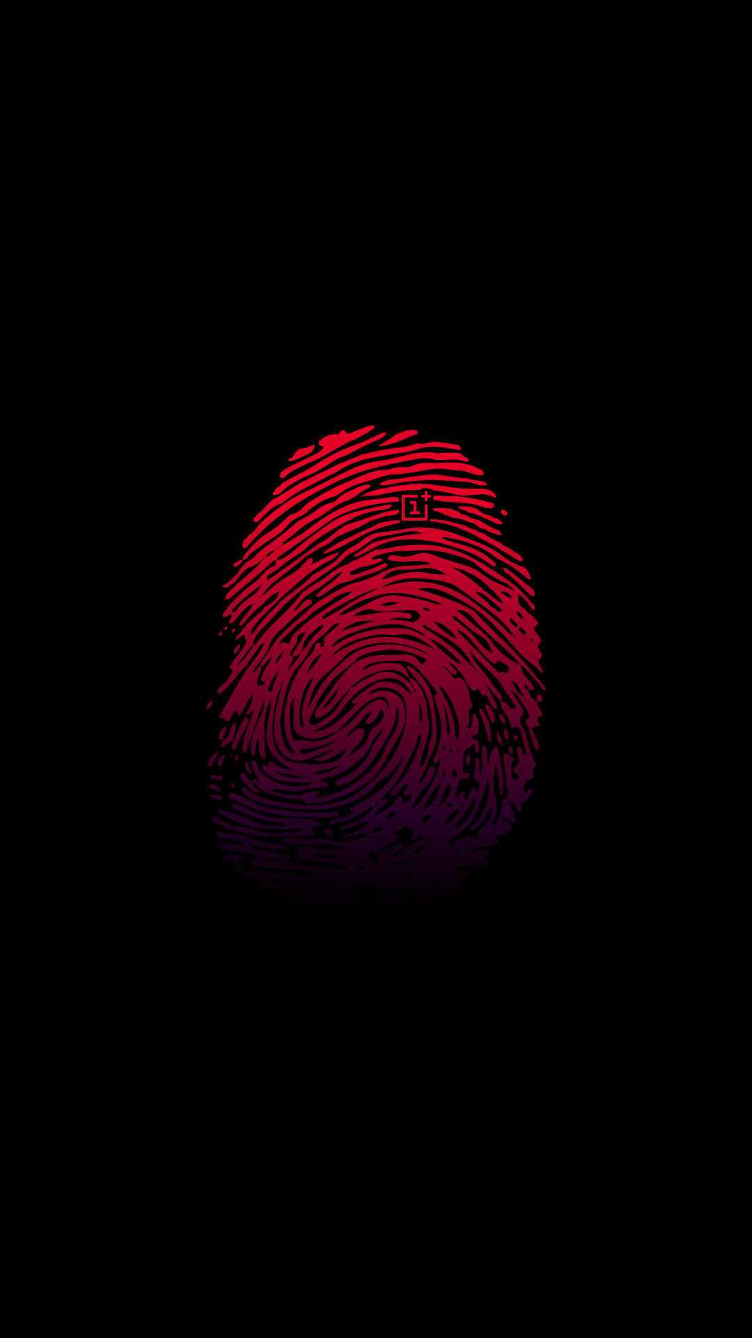 Vibrant OnePlus Red Thumbprint Image 壁紙