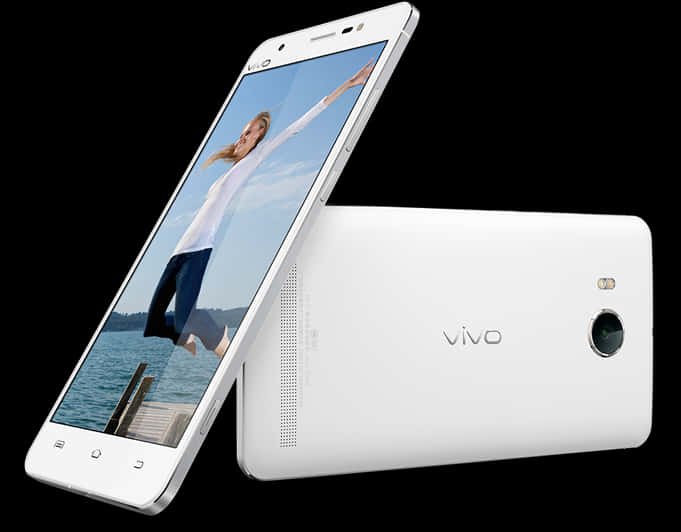 Vivoスマートフォンのディスプレイと背面ビュー 壁紙