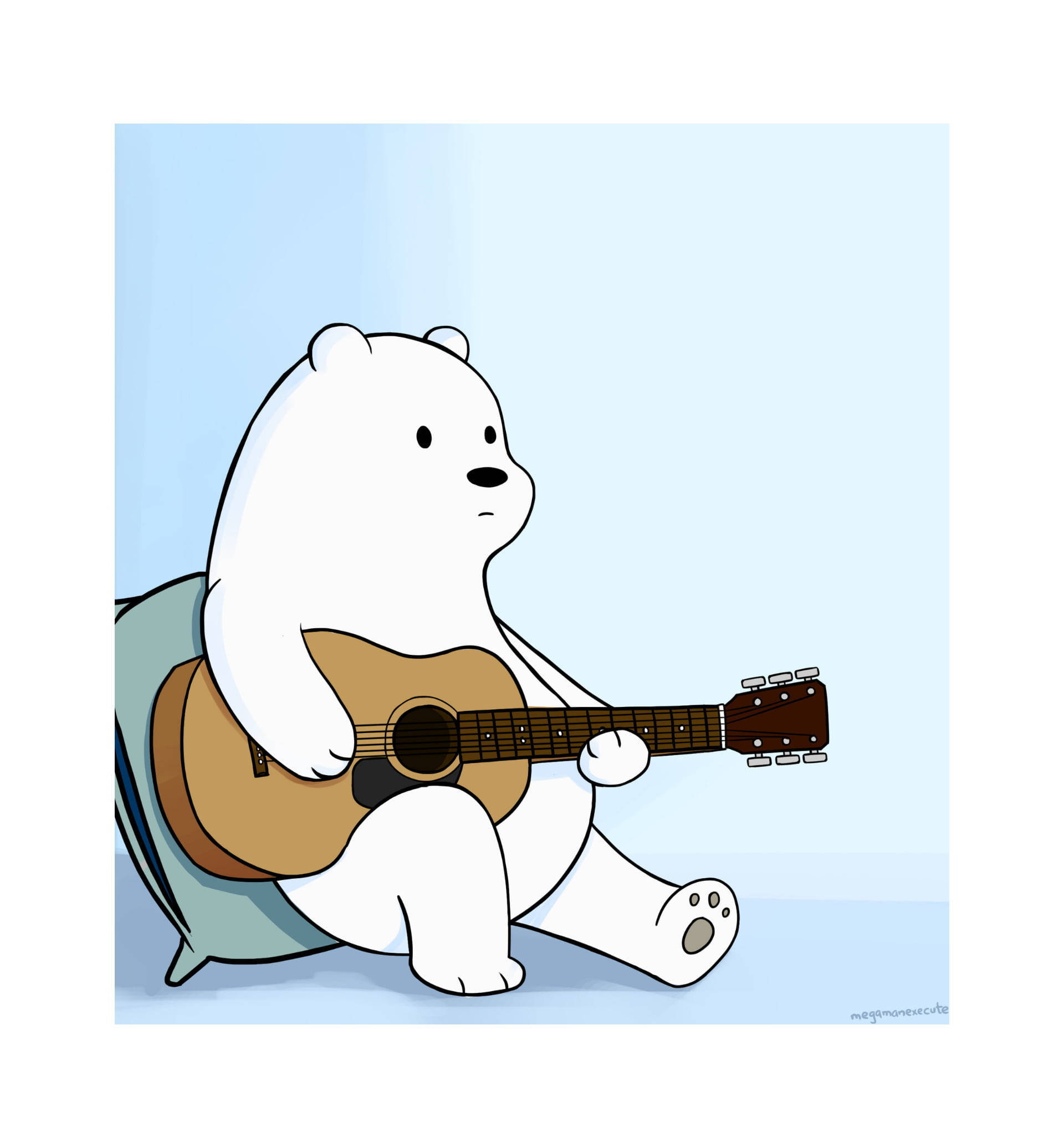 ギターを弾くアイスベア（We Bare Bears） 壁紙