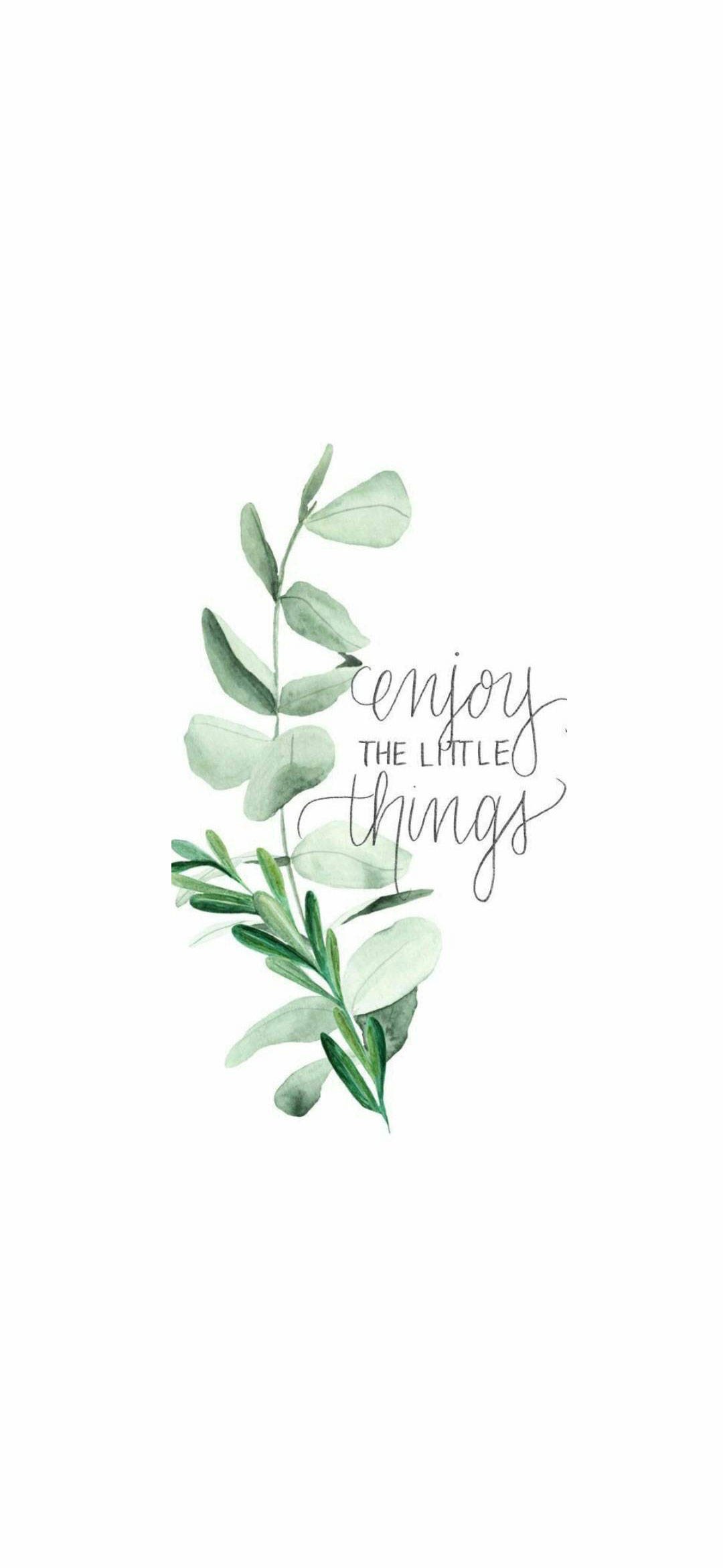White Enjoy Little Things iPhone 壁紙