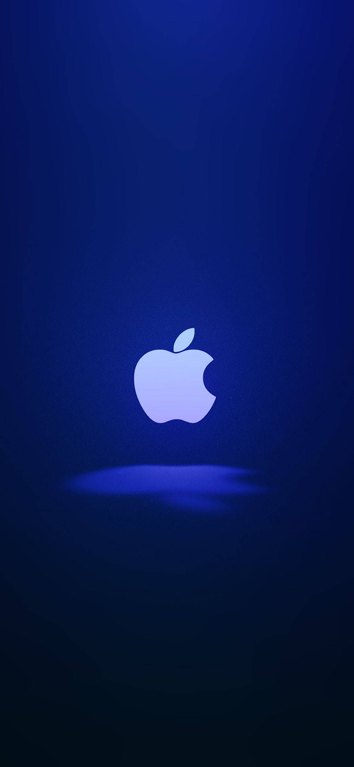 White Lit Apple Logo iPhone 壁紙