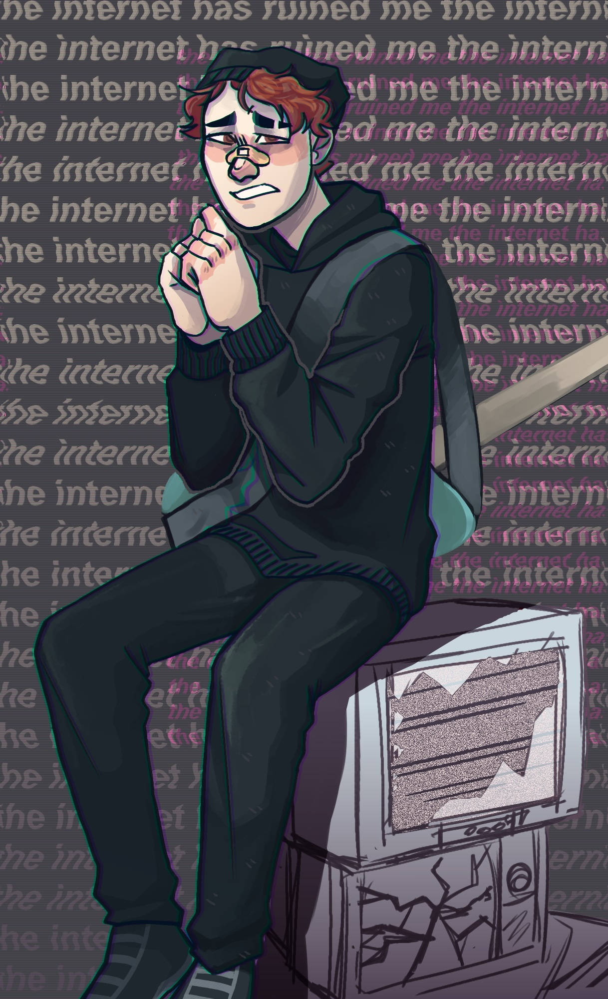 Wilbur Soot オールブラック衣装 壁紙