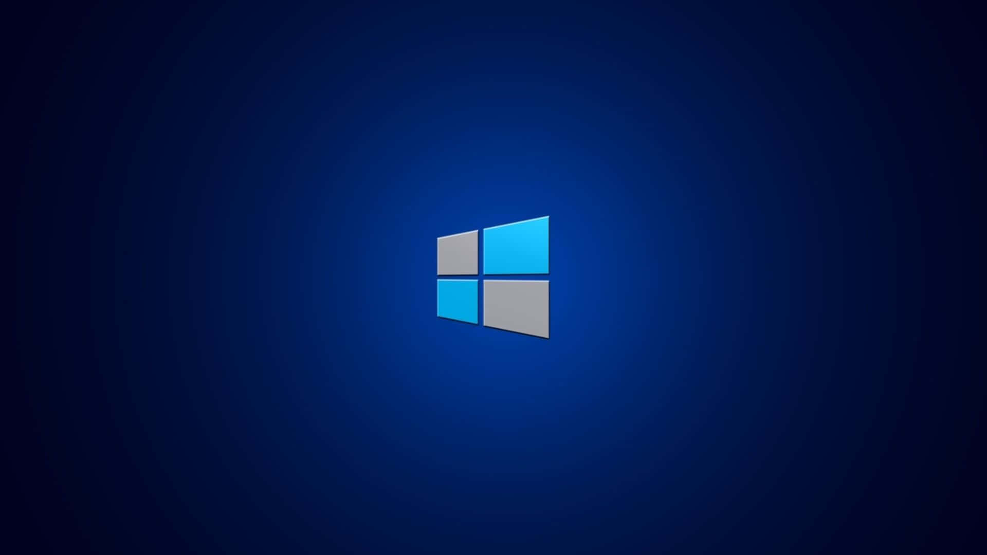 暗い背景にWindowsのロゴ 壁紙