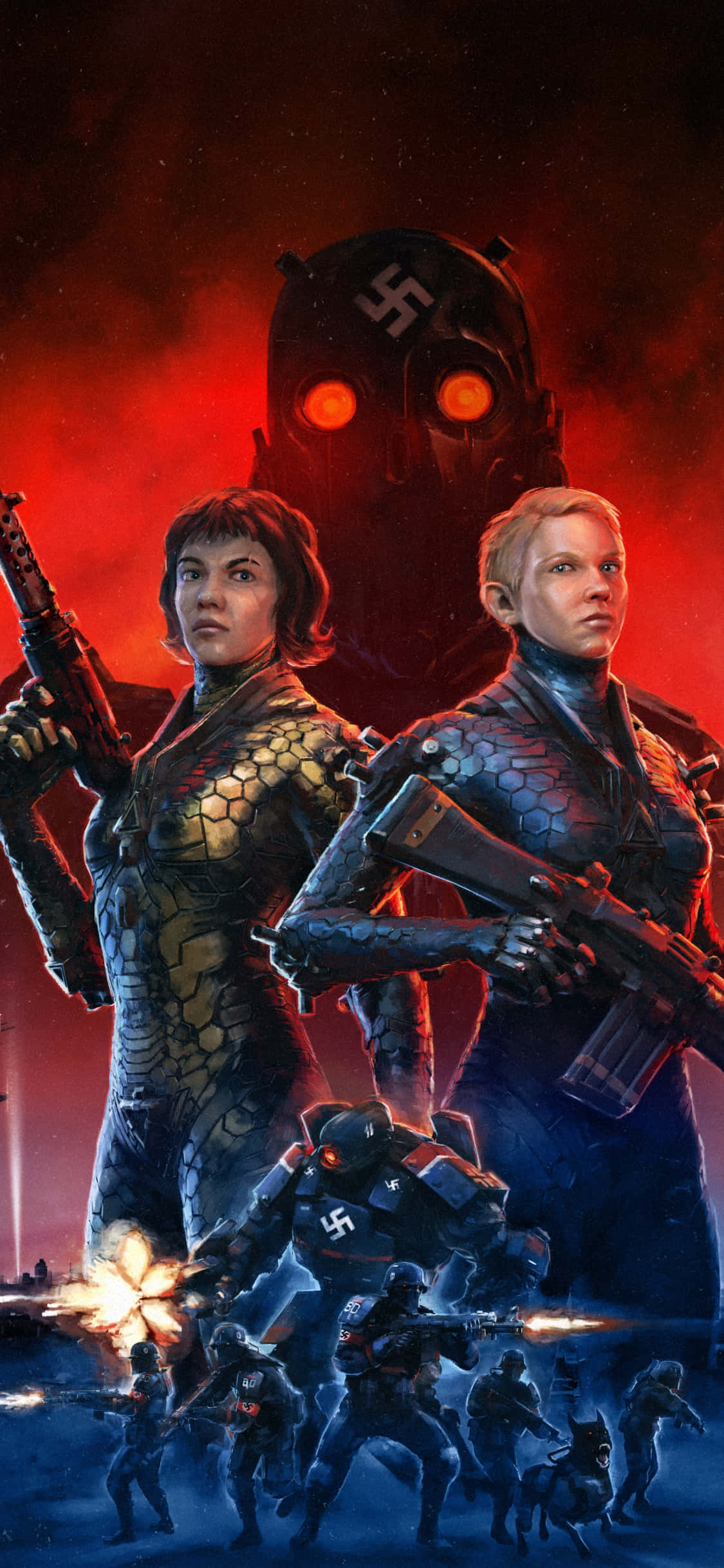 Wolfenstein II: The New Colossus on iPhone Xs 壁紙