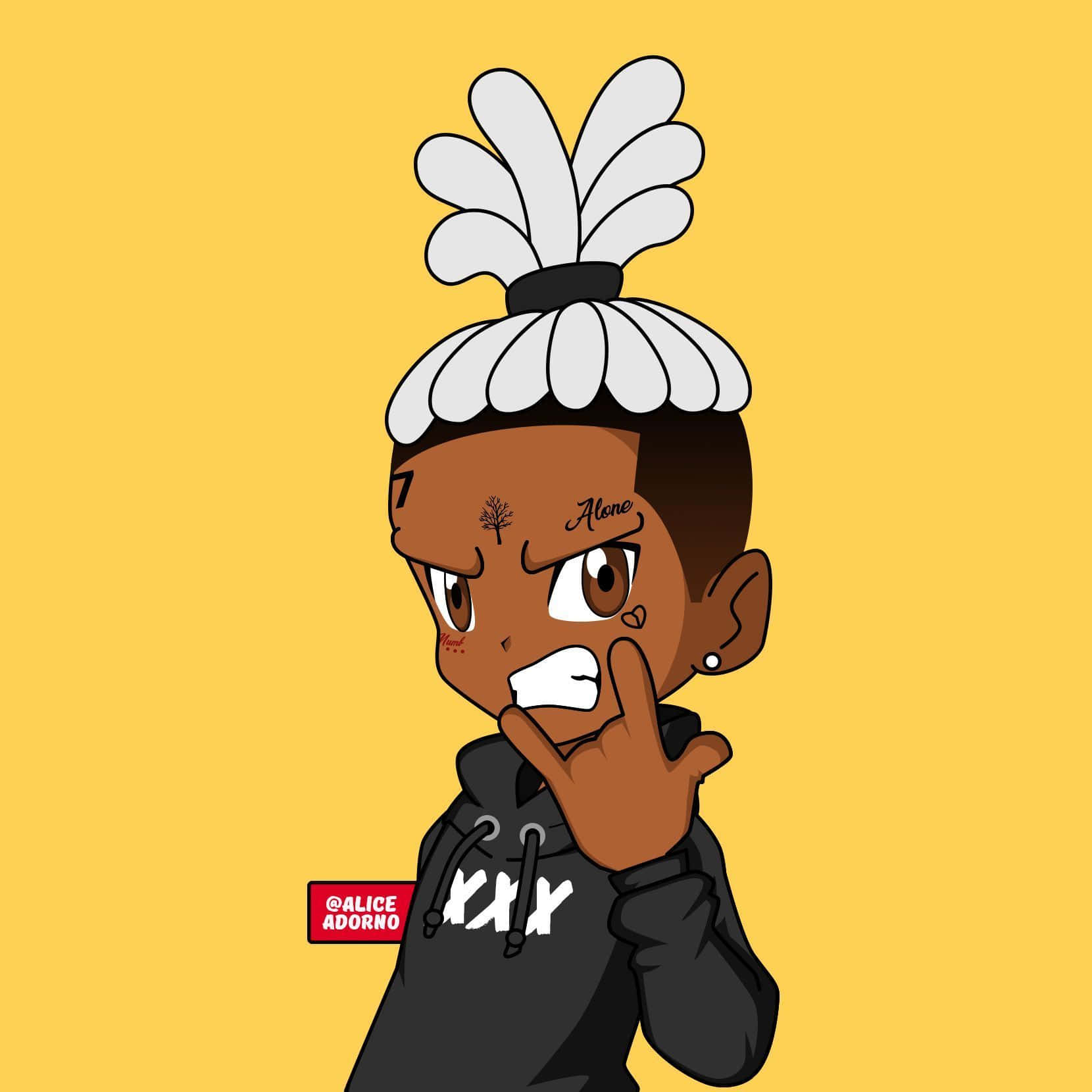 XXXTentacion カートゥーンラッパー ロックオン 壁紙