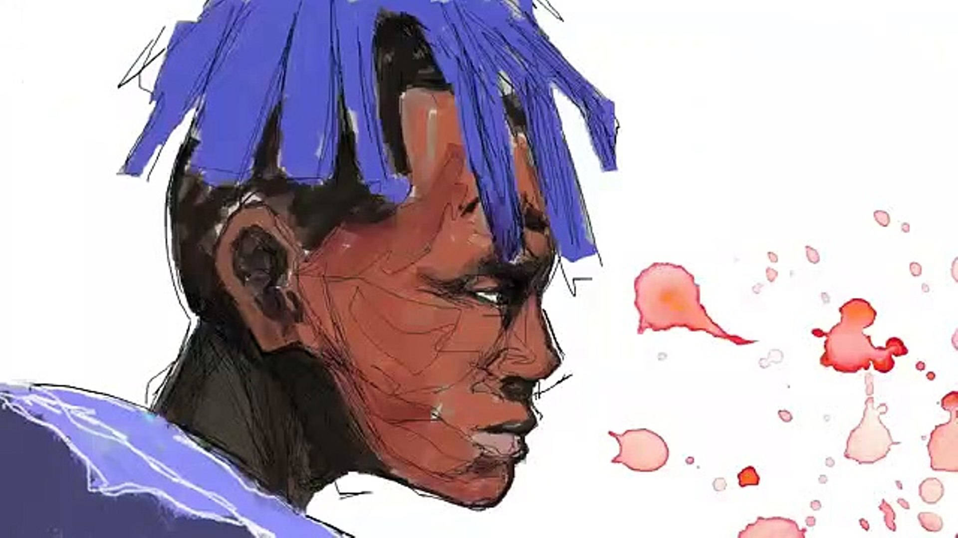 Xxxtentacion アニメ水彩アート 壁紙