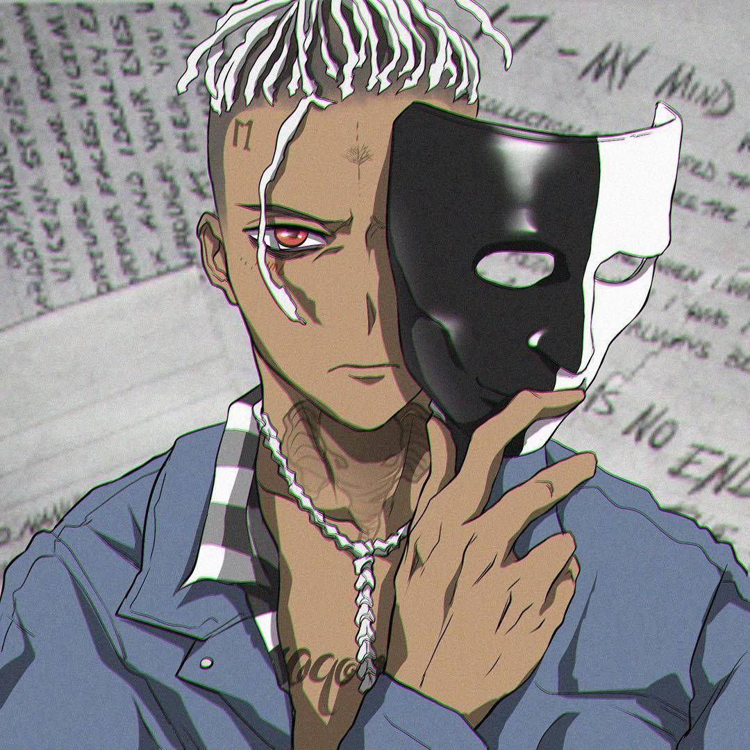 Xxxtentacion アニメ 白黒 マスク 壁紙