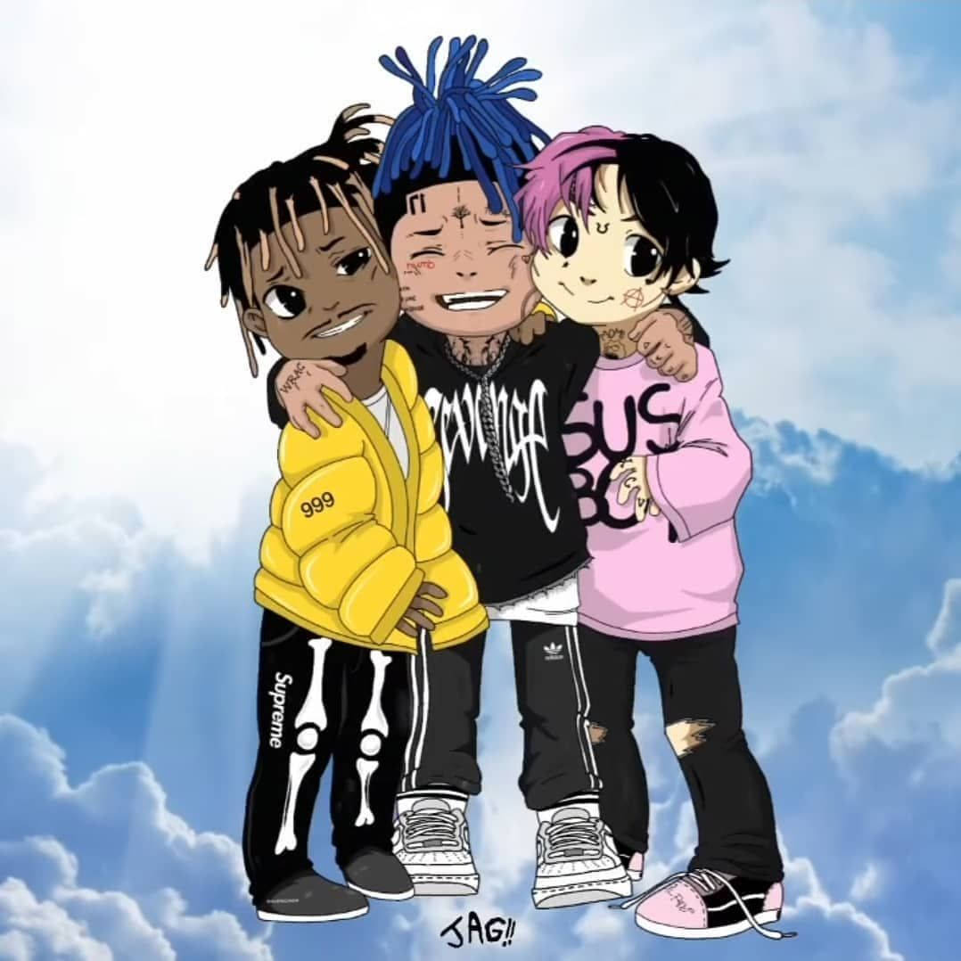 XXXTENTACION アニメと仲間たち 壁紙