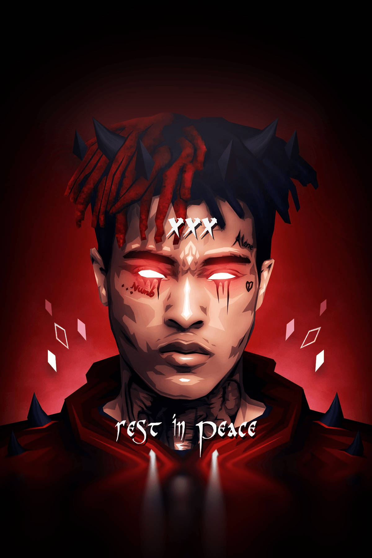Xxxtentacion アニメ風ラッパー 角あり 壁紙