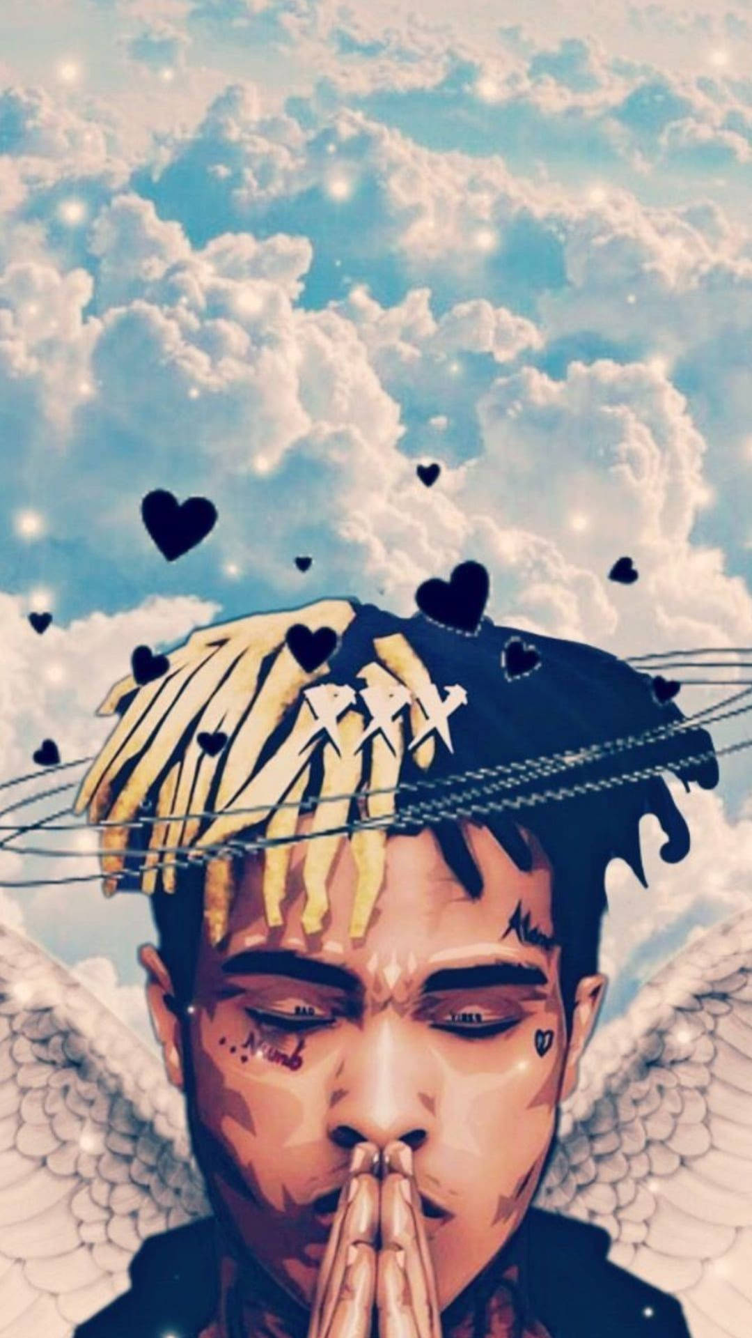 Xxxtentacionアニメ風エンジェルウィング 壁紙