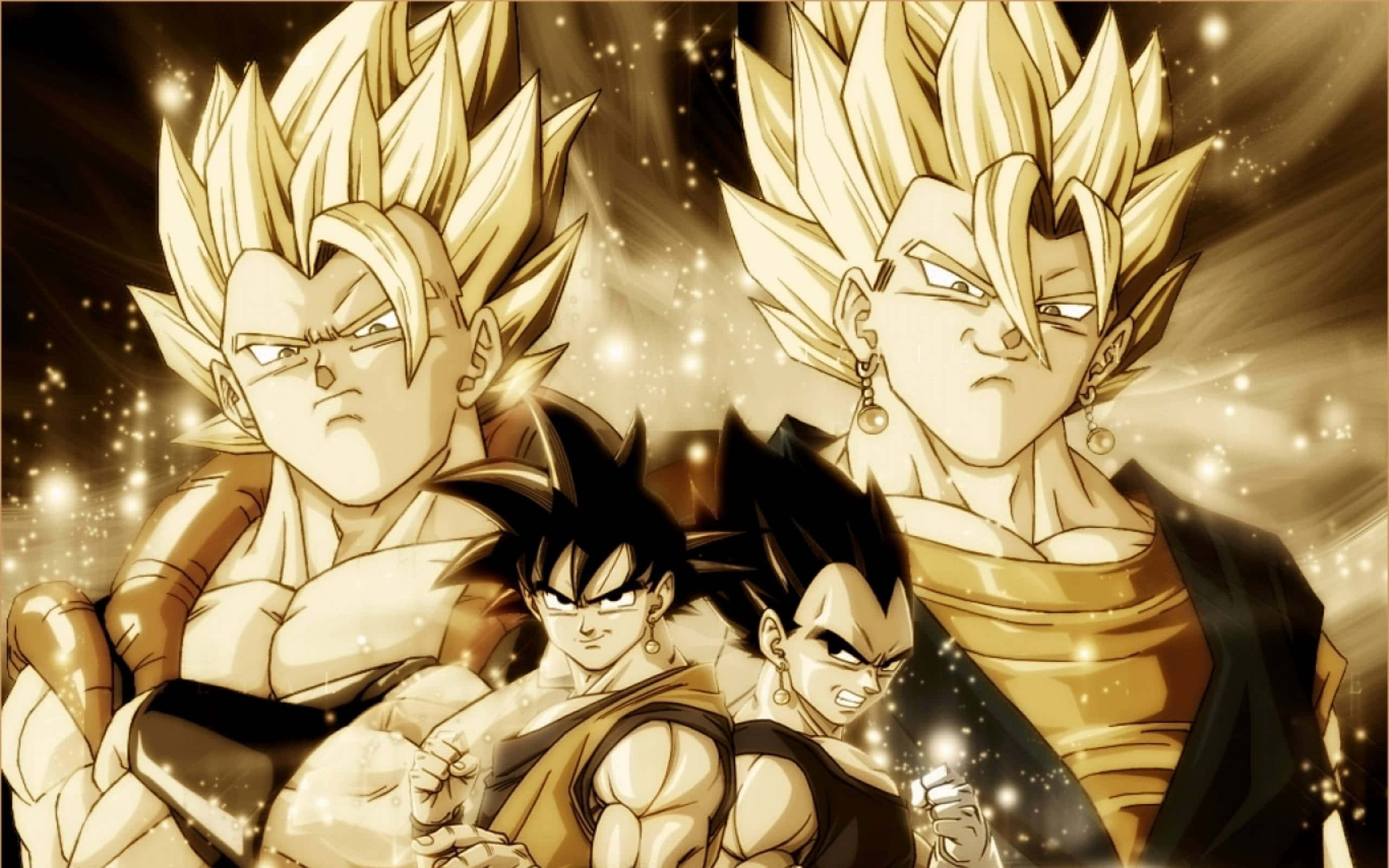 ドラゴンボールZにおける悟空とベジータの激闘 壁紙