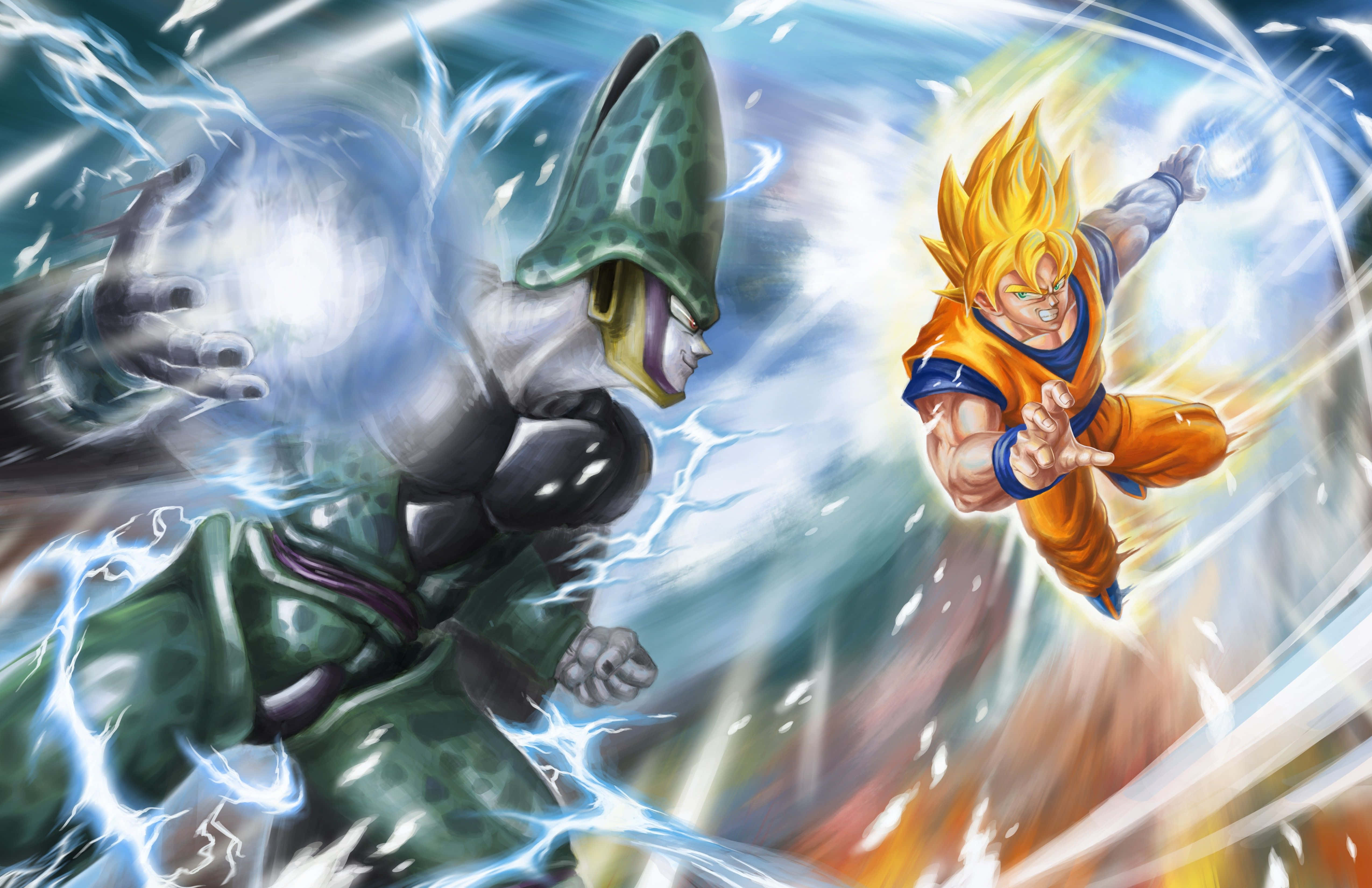 悟空とベジータの激しい戦い – ドラゴンボールZ 壁紙