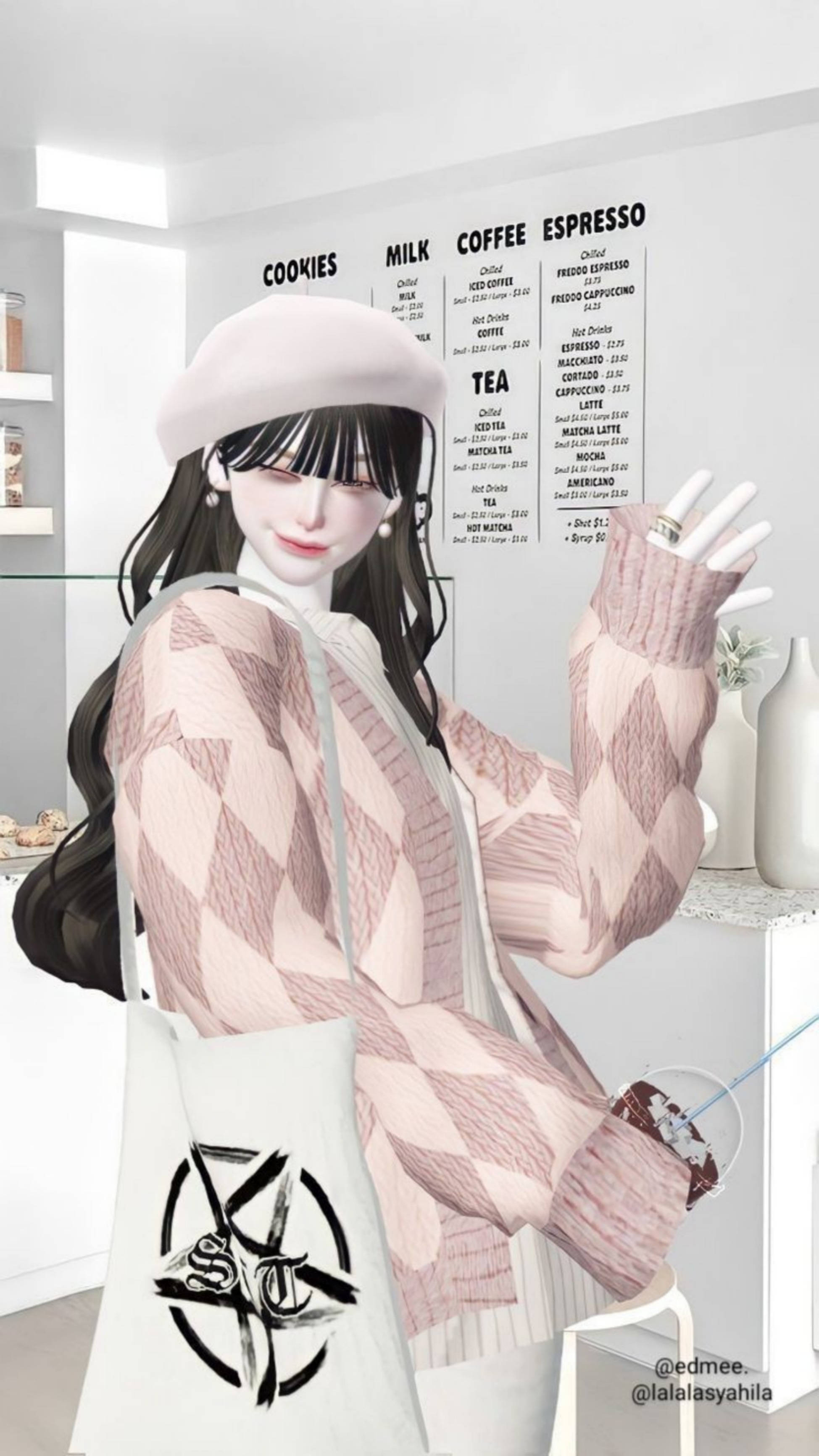 Zepeto Uzzlang コーヒー好きの女性 壁紙