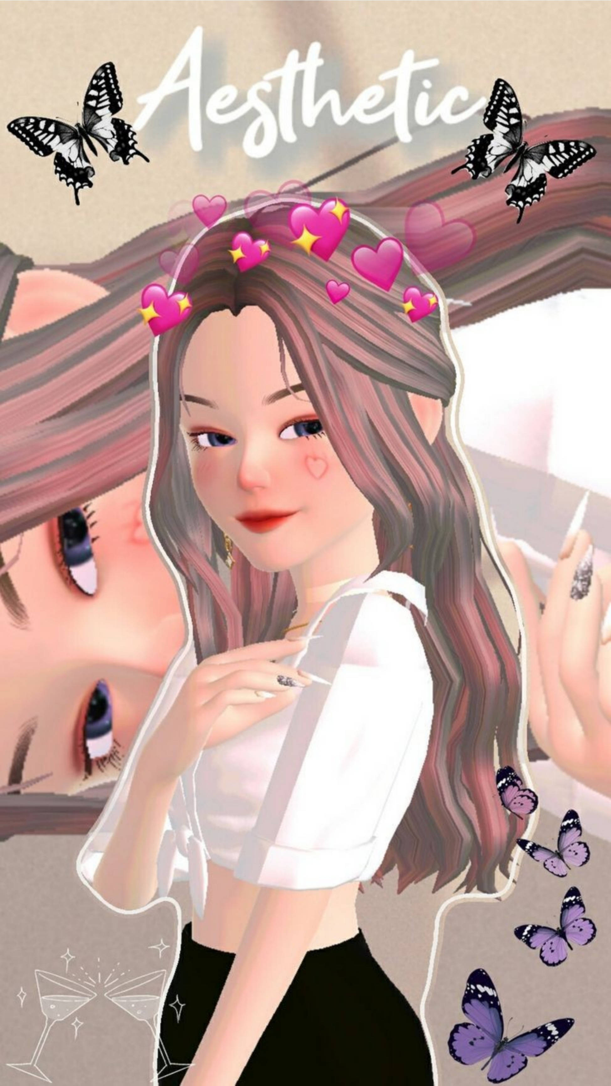 Zepeto アート風ガール 壁紙