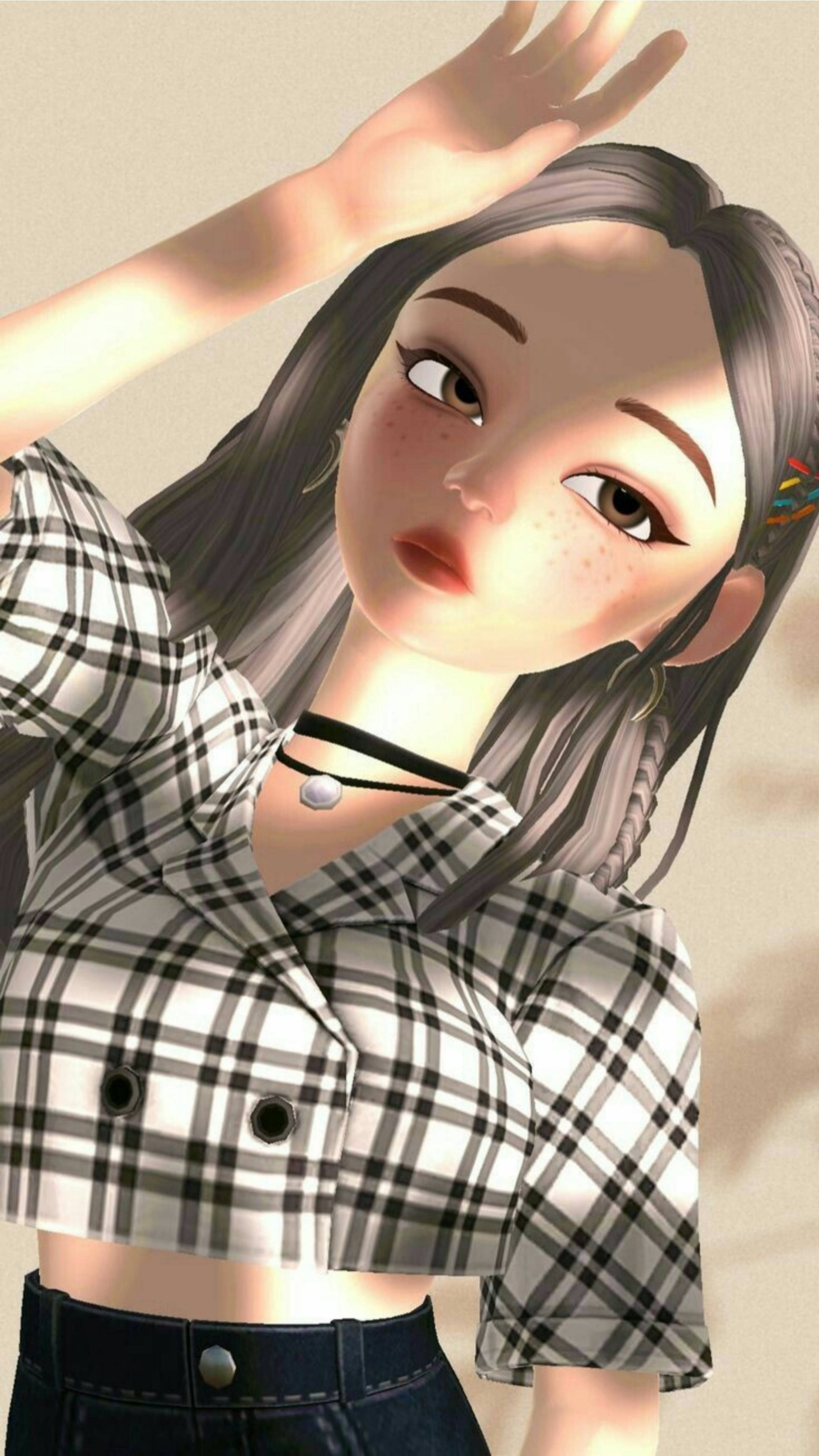 Zepeto アート風シルエットの少女 壁紙