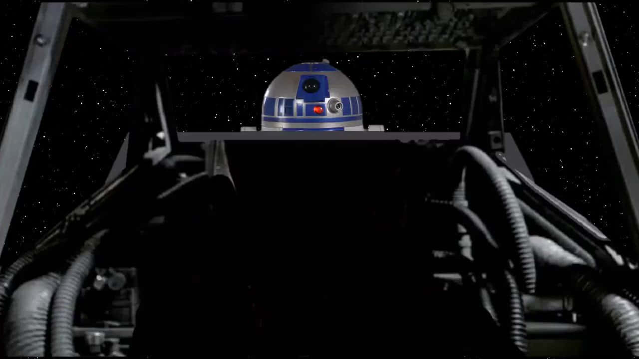 スター・ウォーズ Zoom背景 R2D2 in Space 壁紙