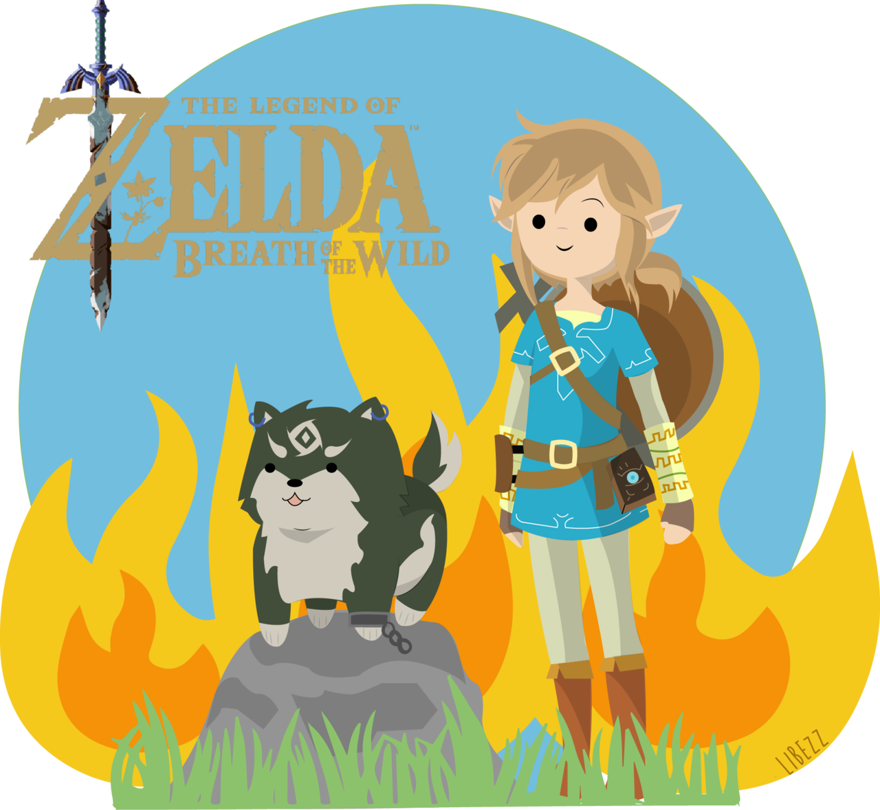 あと19日でゼルダの伝説 ブレス オブ ザ ワイルド - リンクとウルフリンク、HD PNGダウンロード 壁紙