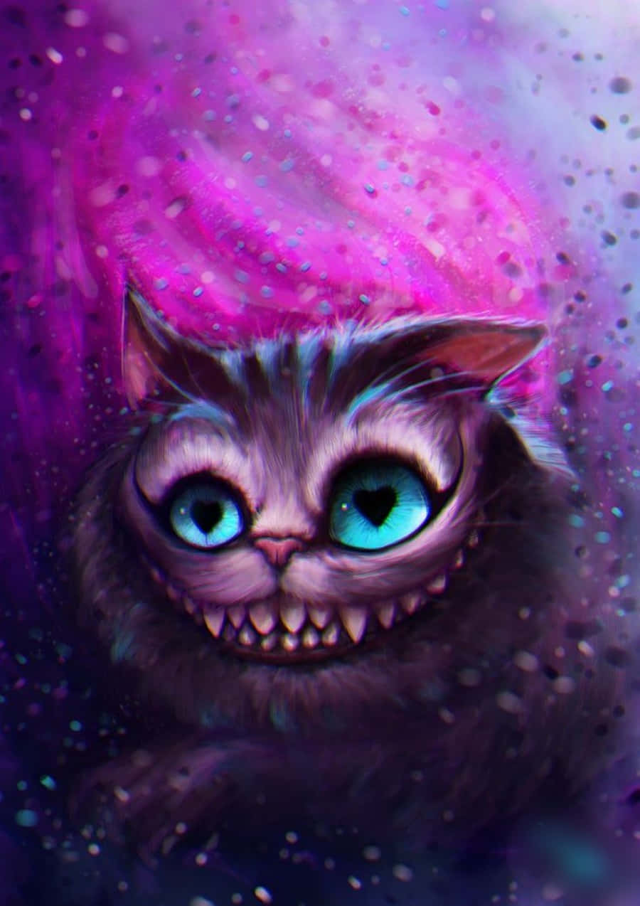 いたずらっぽく微笑むチェシャ猫の画像 壁紙