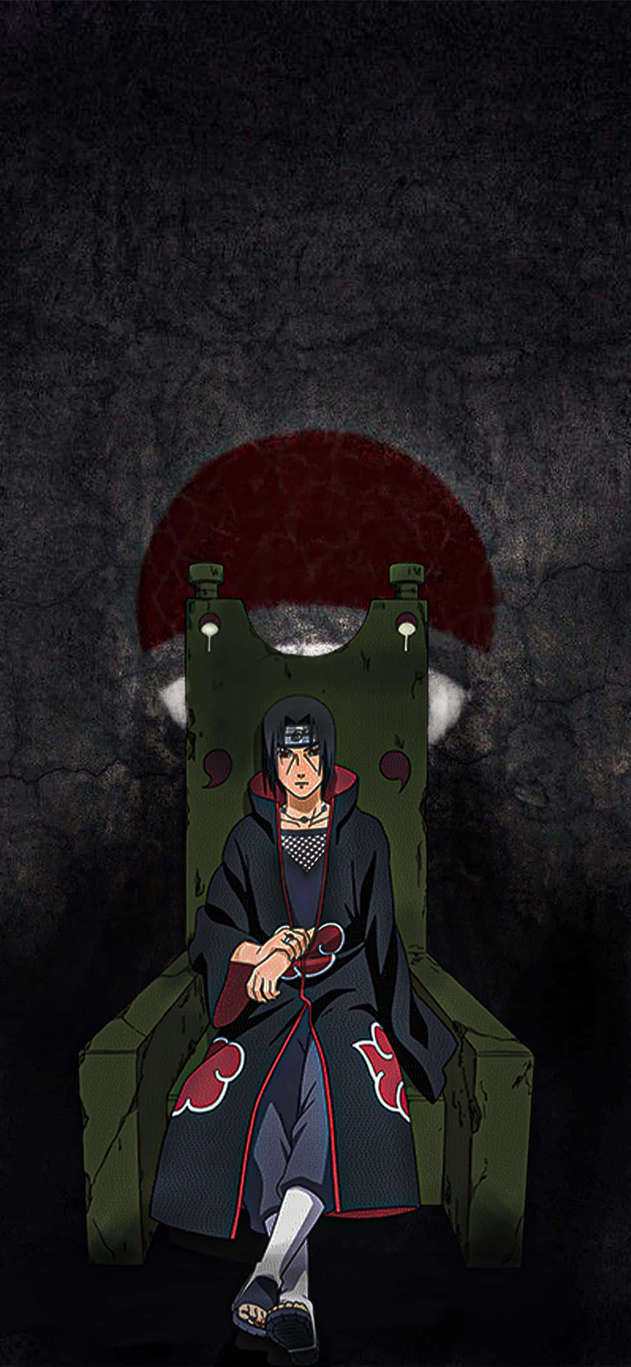 うちはイタチ 緑の椅子に座る画像 壁紙