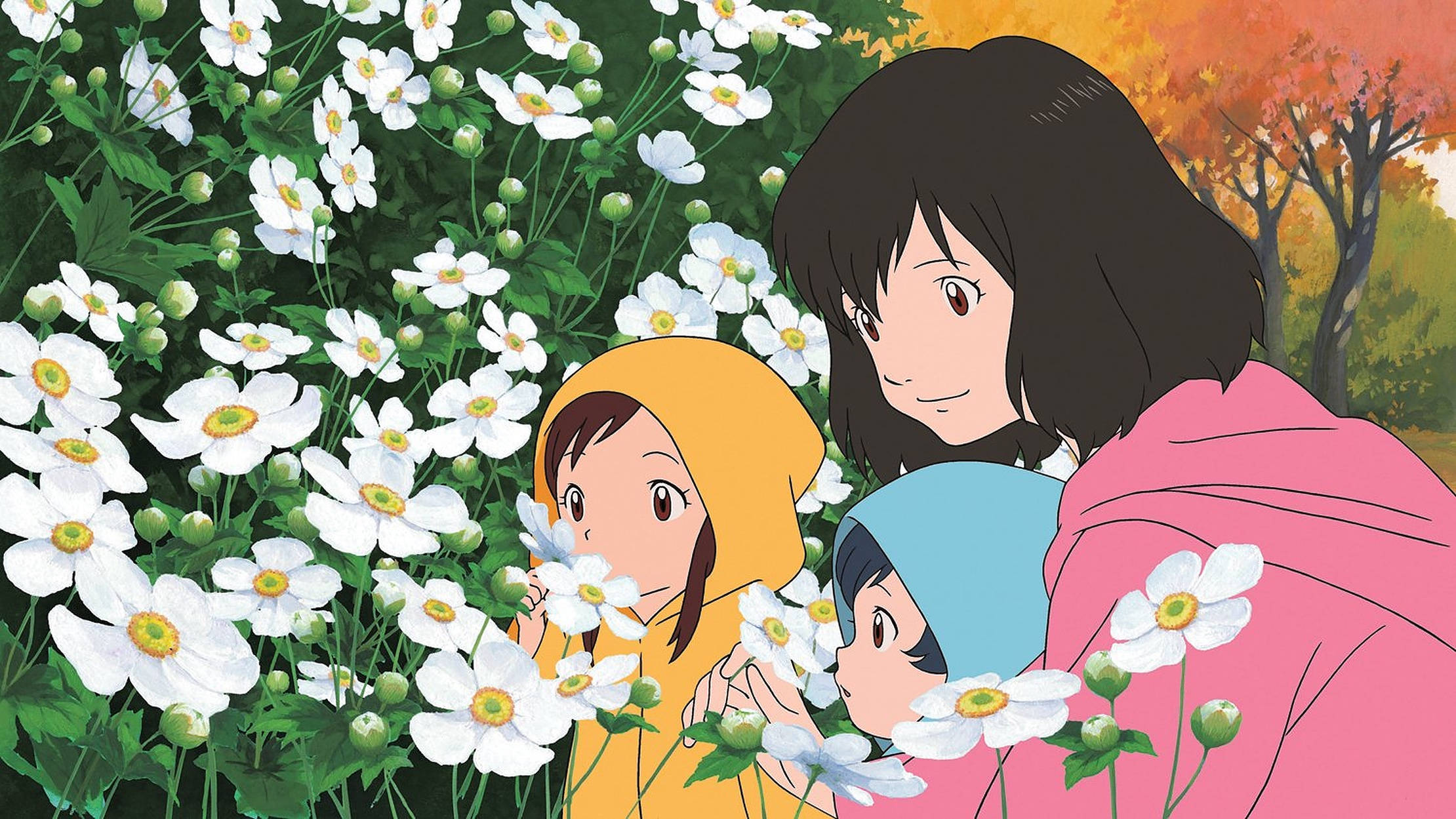 おおかみこどものアニメの子供たち 壁紙