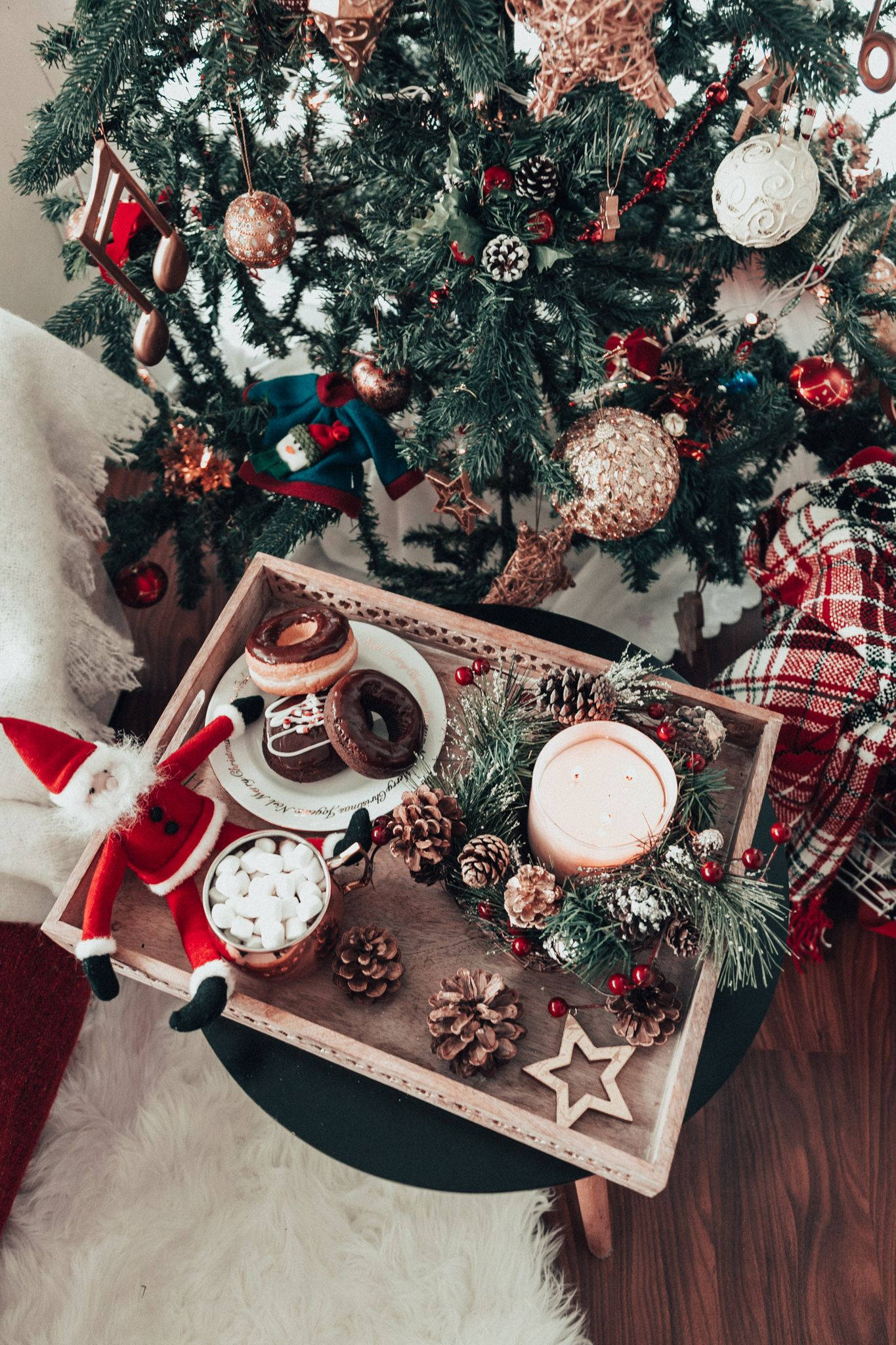 Aesthetic Christmas Doughnuts 壁紙