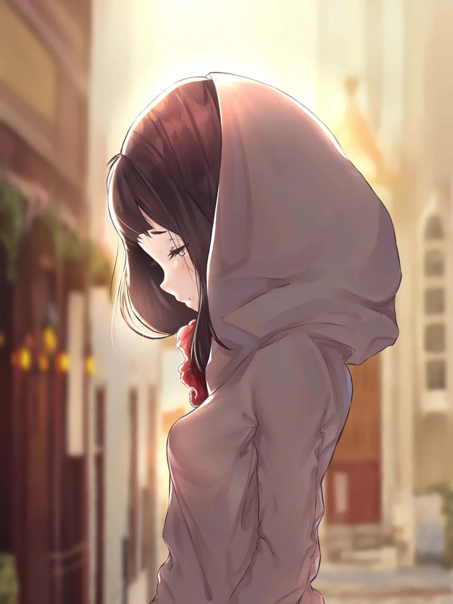 おしゃれなパーカーを着たアニメファン 壁紙