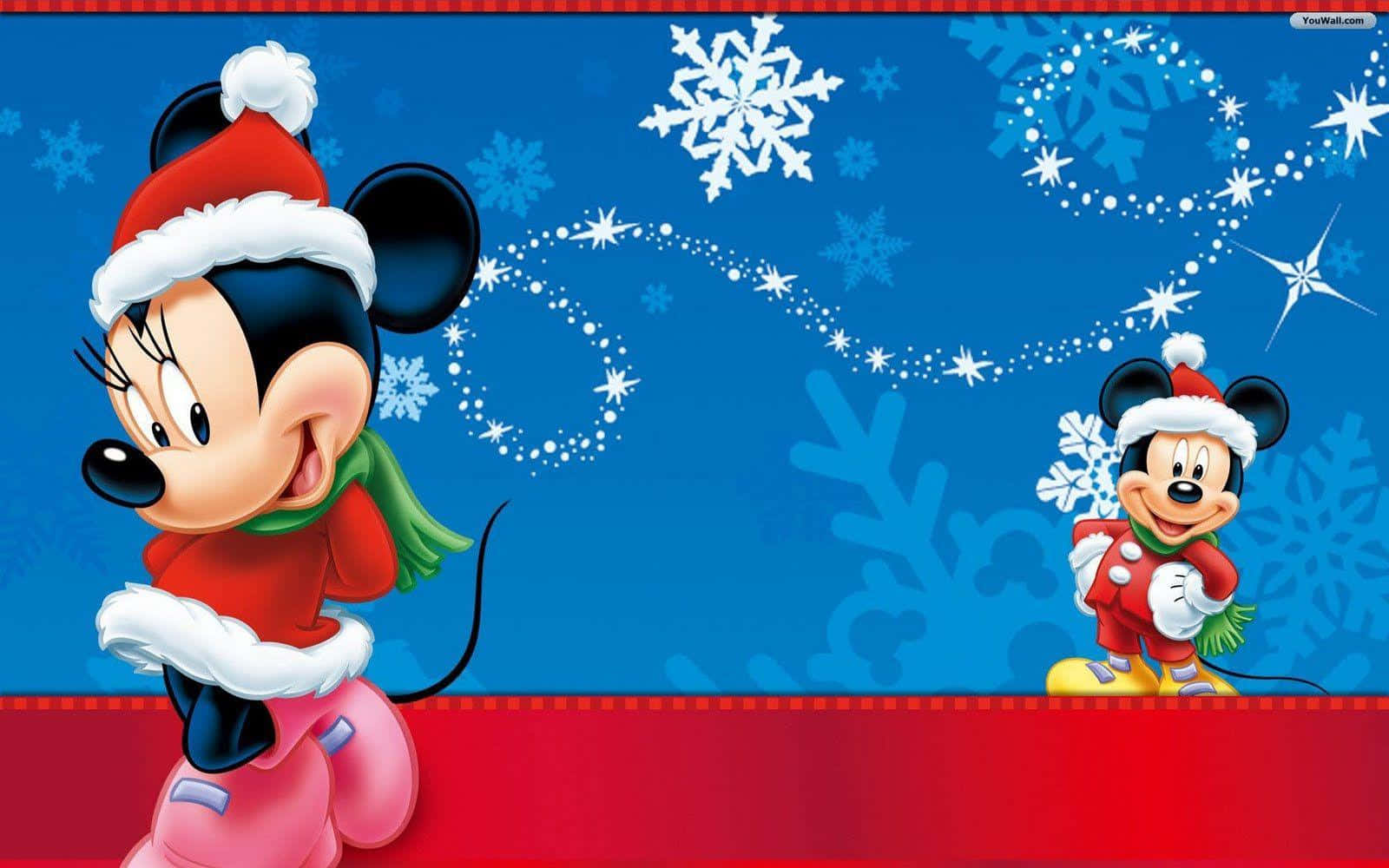 お気に入りのディズニーキャラクターと一緒にホリデーを祝おう 壁紙