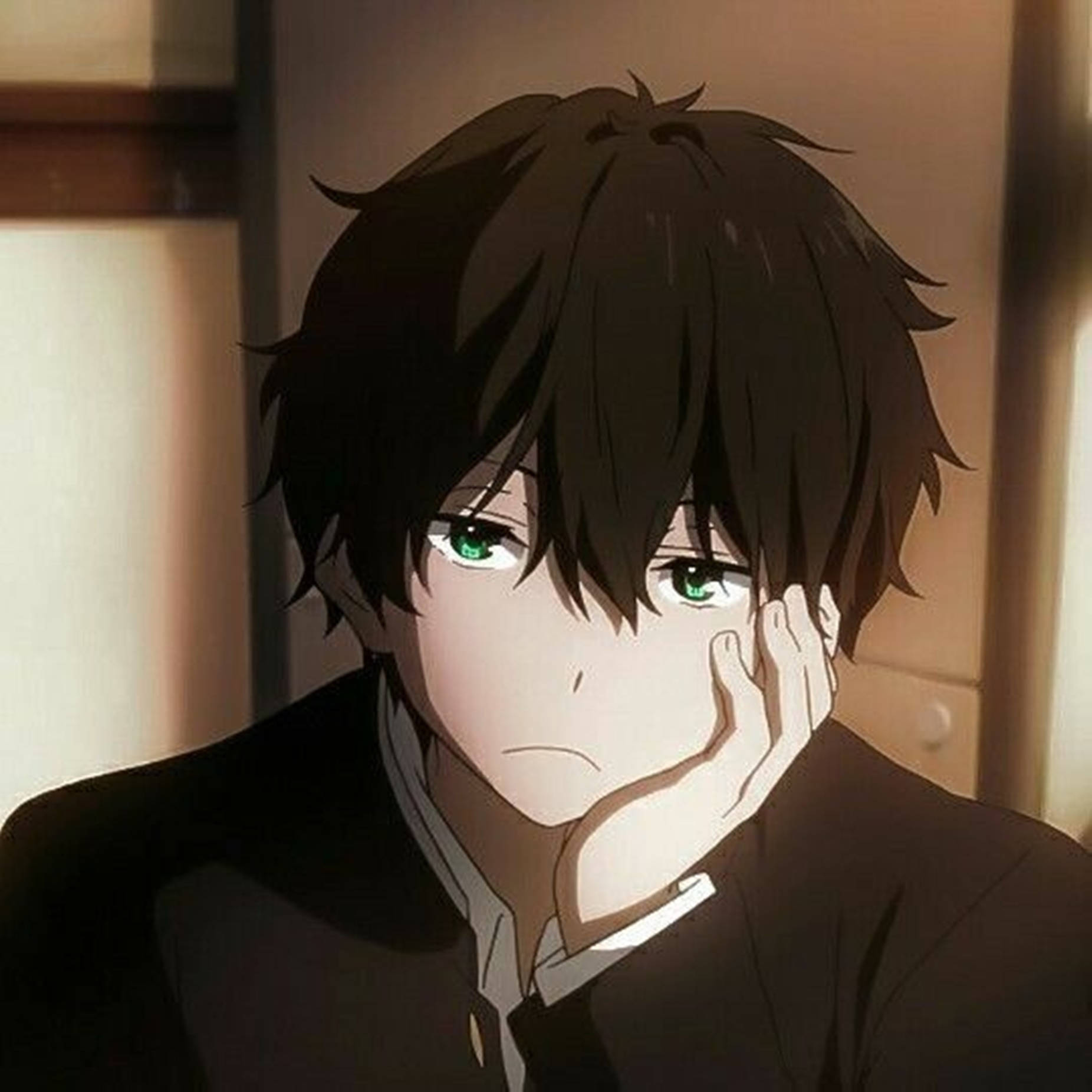 かっこいいアニメ少年のアイコン 折木奉太郎