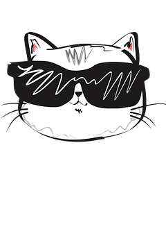 かっこいいサングラスをかけた猫 壁紙