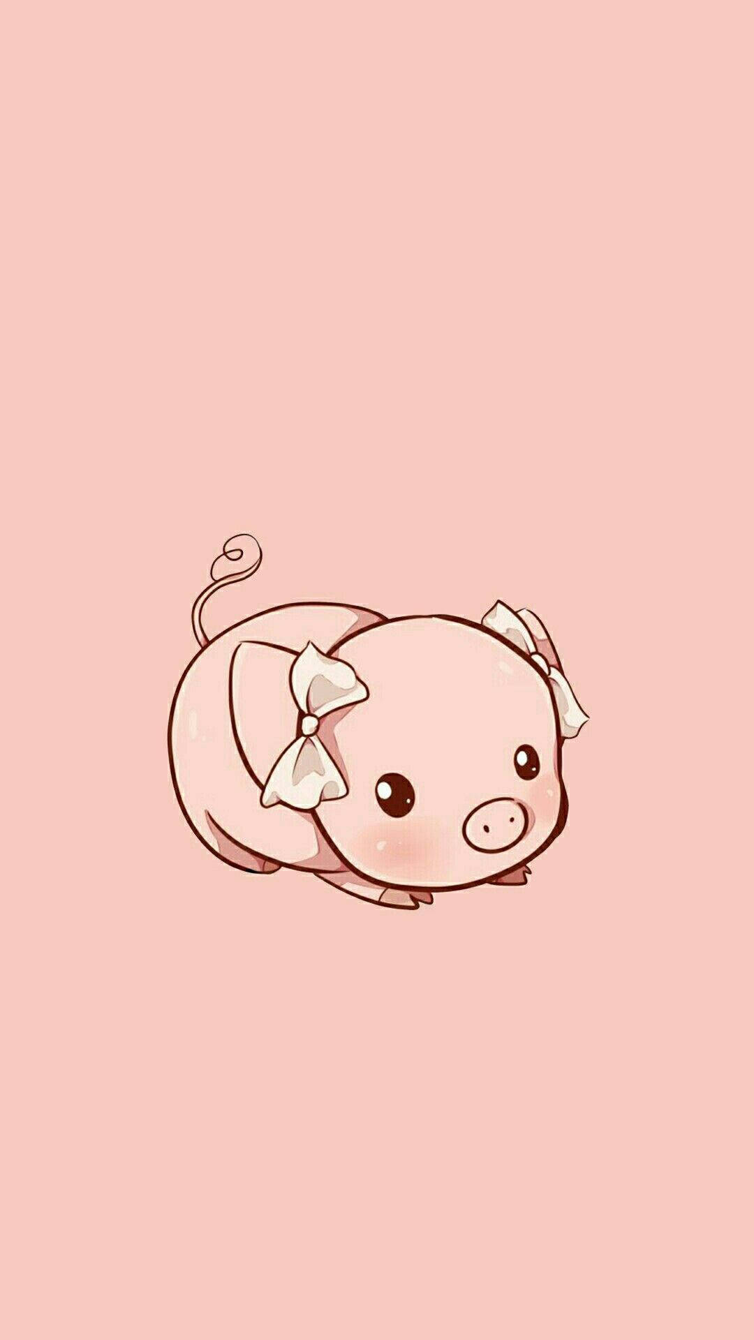 かわいい HD ピンクの豚 壁紙