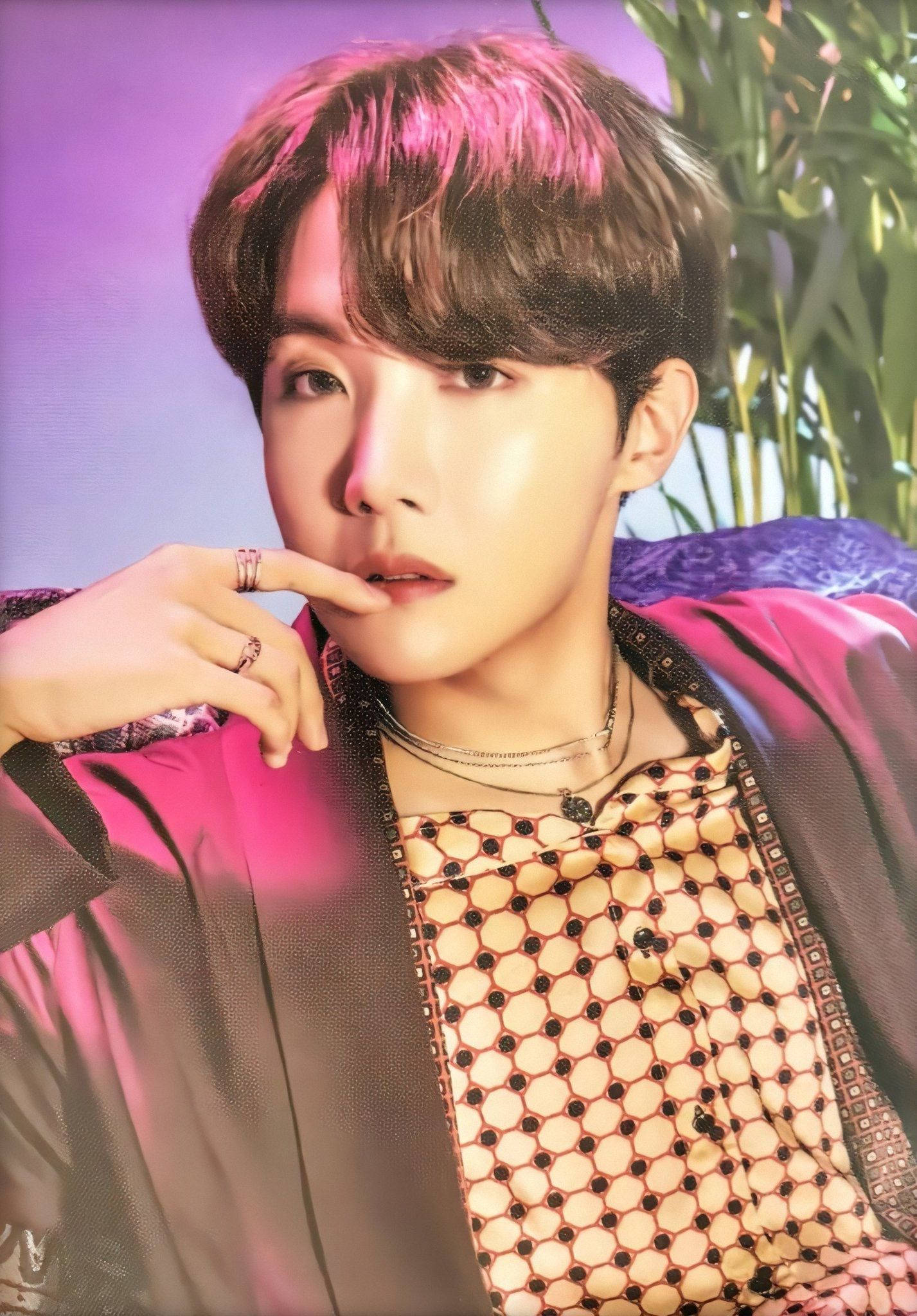 かわいいBTS J-HOPEのブラウントップ姿 壁紙