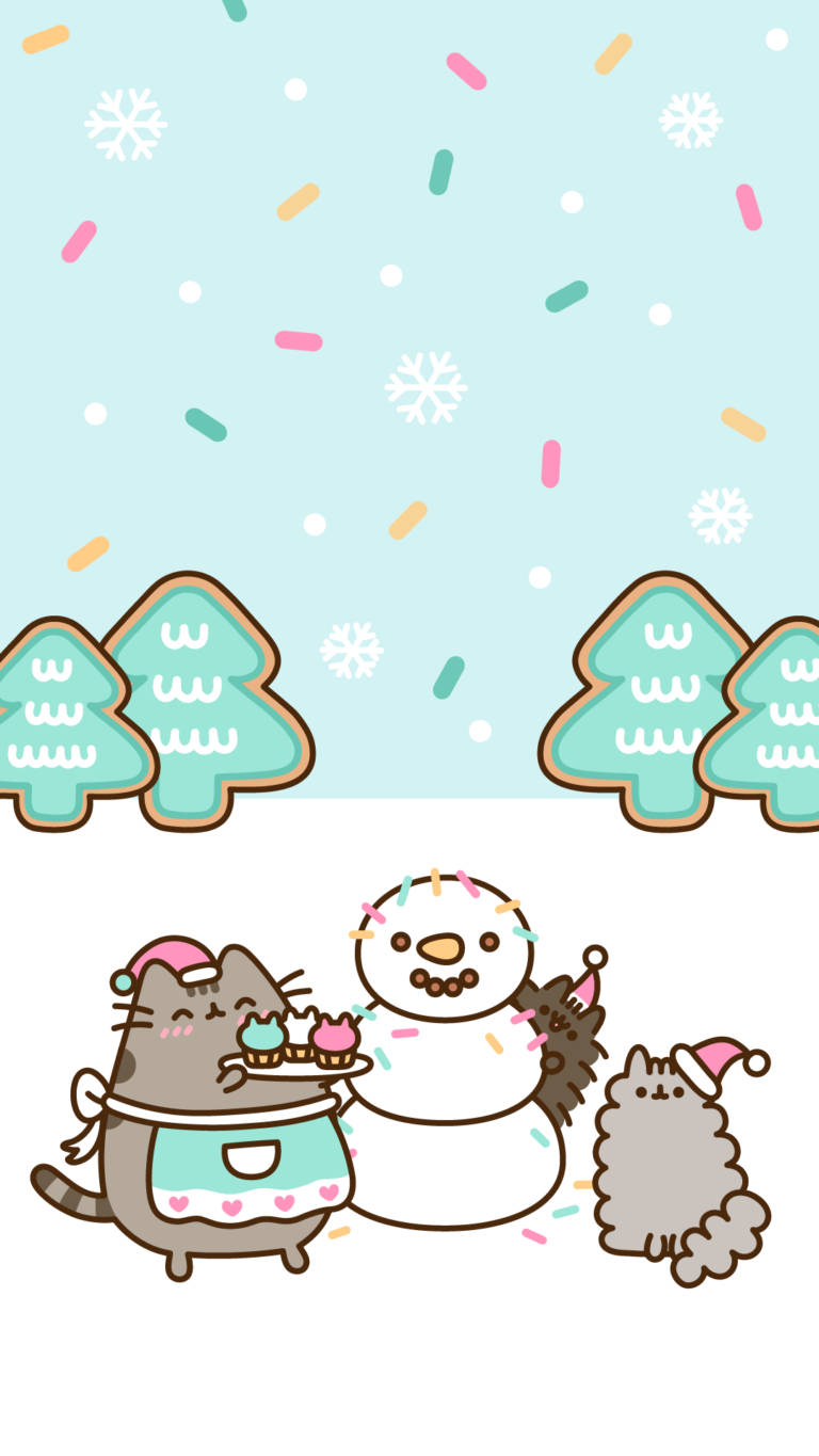 かわいいHDプシーンがクリスマスを祝う 壁紙