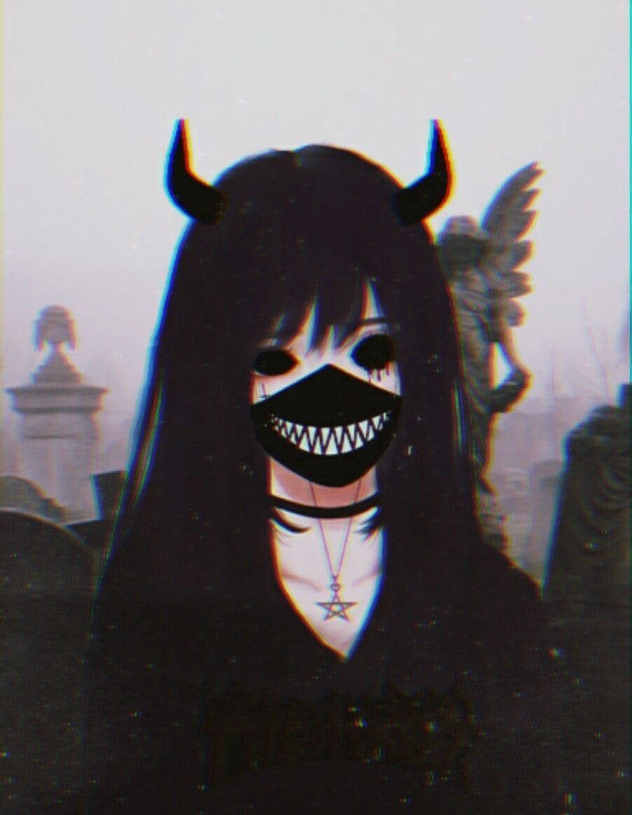 かわいいアニメPFP ゴシックガール 壁紙