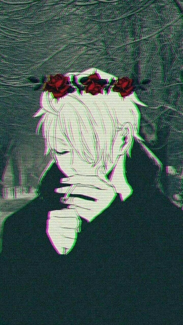 かわいいアニメPFP バラの冠の男 壁紙