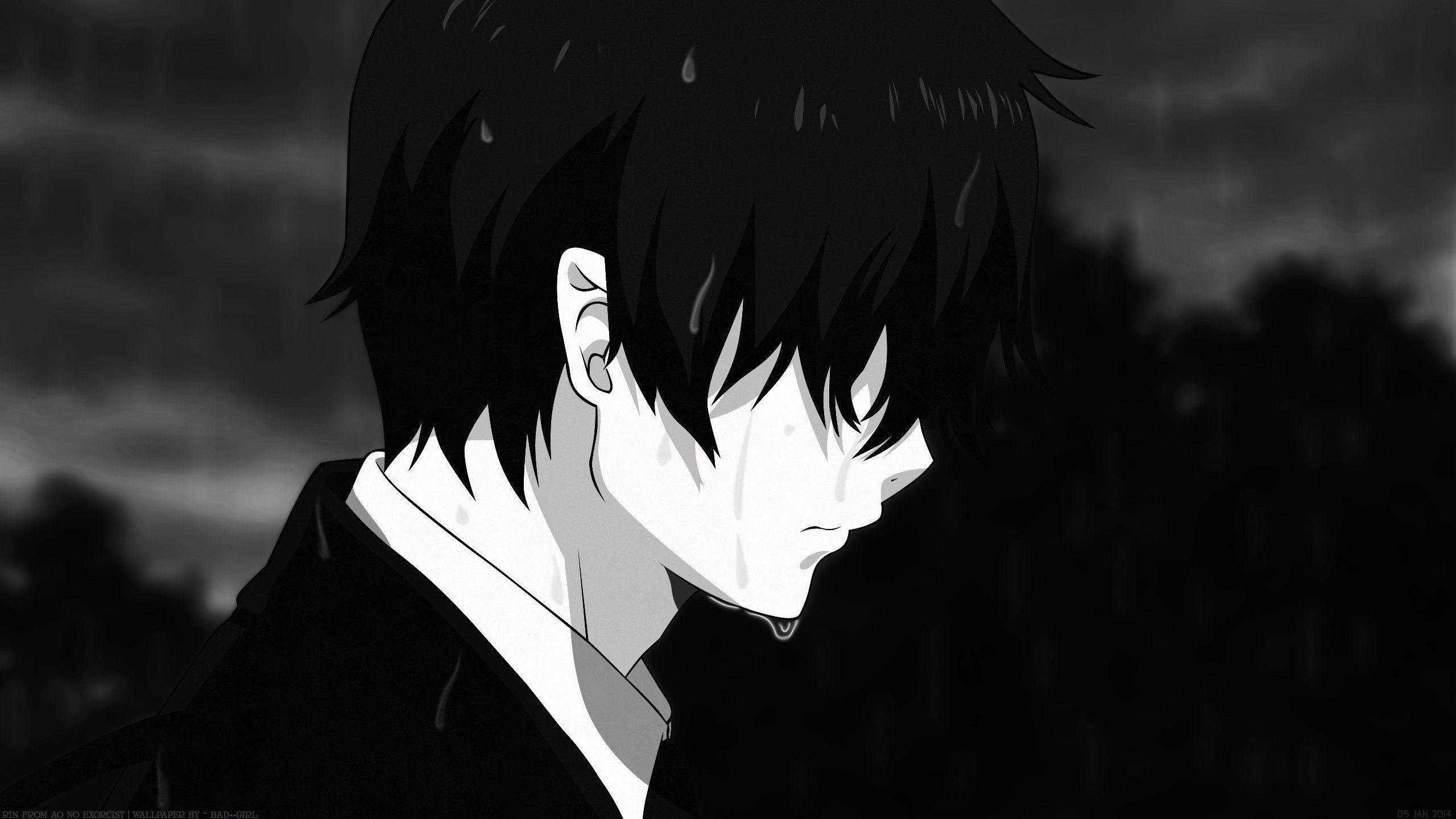かわいいアニメPFP 白黒エモ 壁紙
