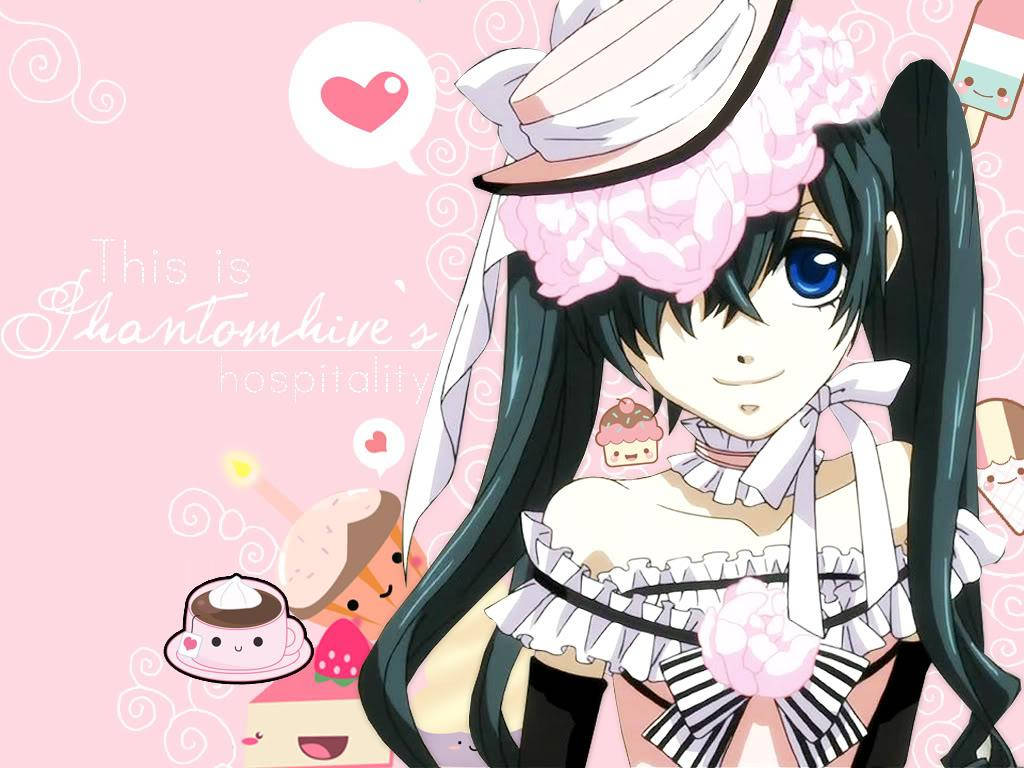 かわいいアニメの女の子シエル・ファントムハイヴ 壁紙