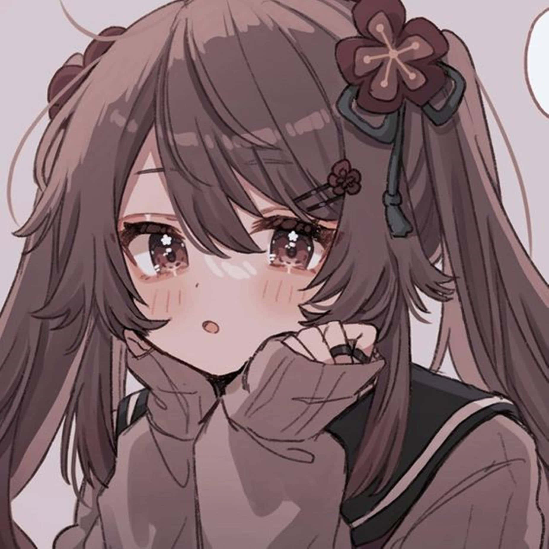 かわいいアニメ少女のプロフィール画像 壁紙