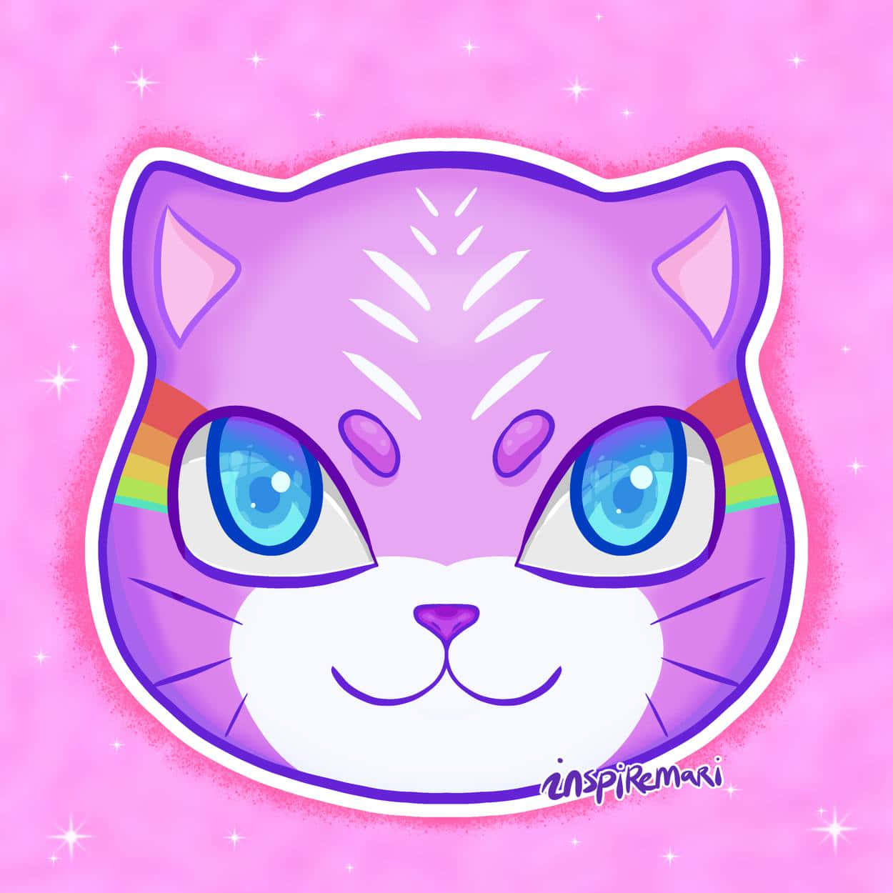 かわいいアニメ猫のお昼寝 壁紙