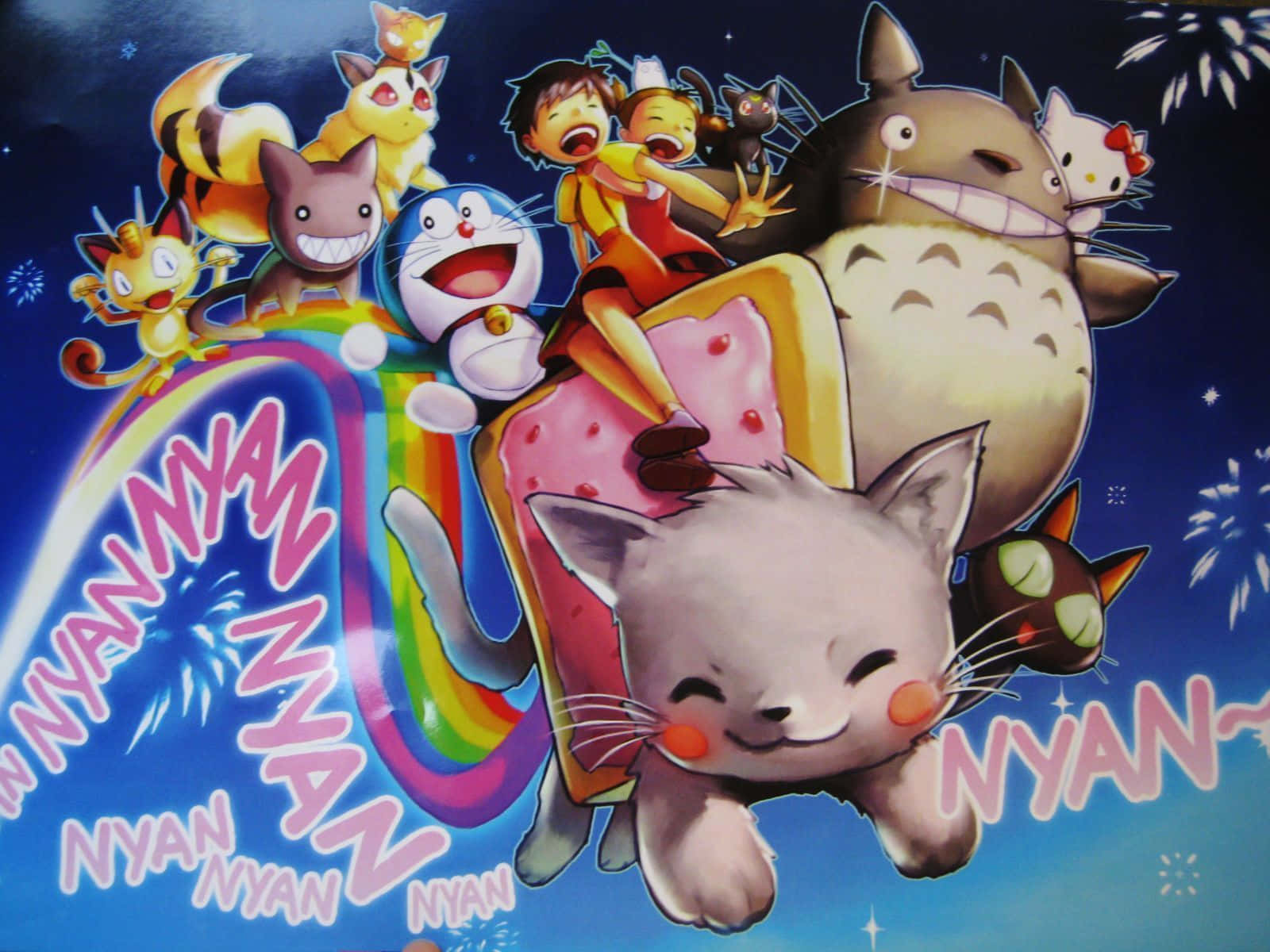 かわいいアニメ猫詰め合わせ 壁紙