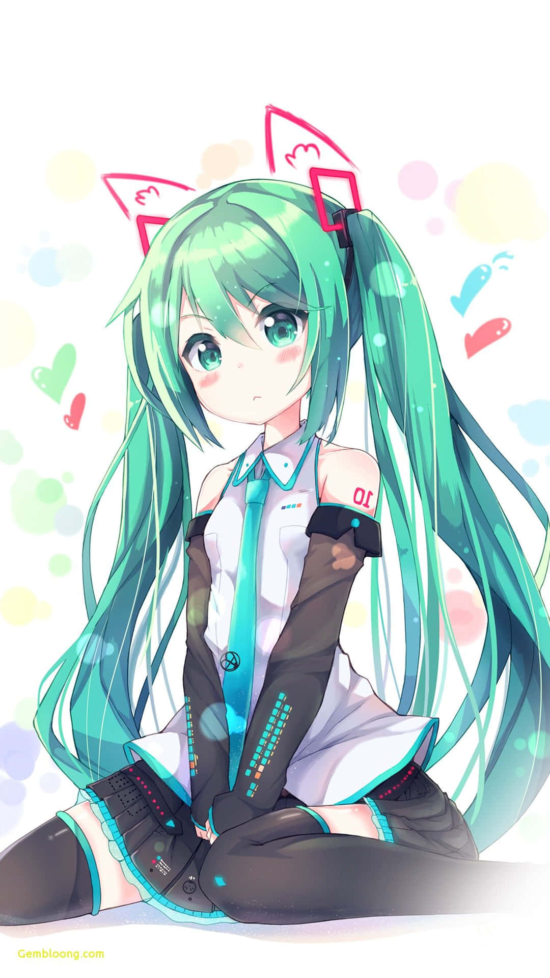 かわいいアニメ風少女のiPhone画面 壁紙
