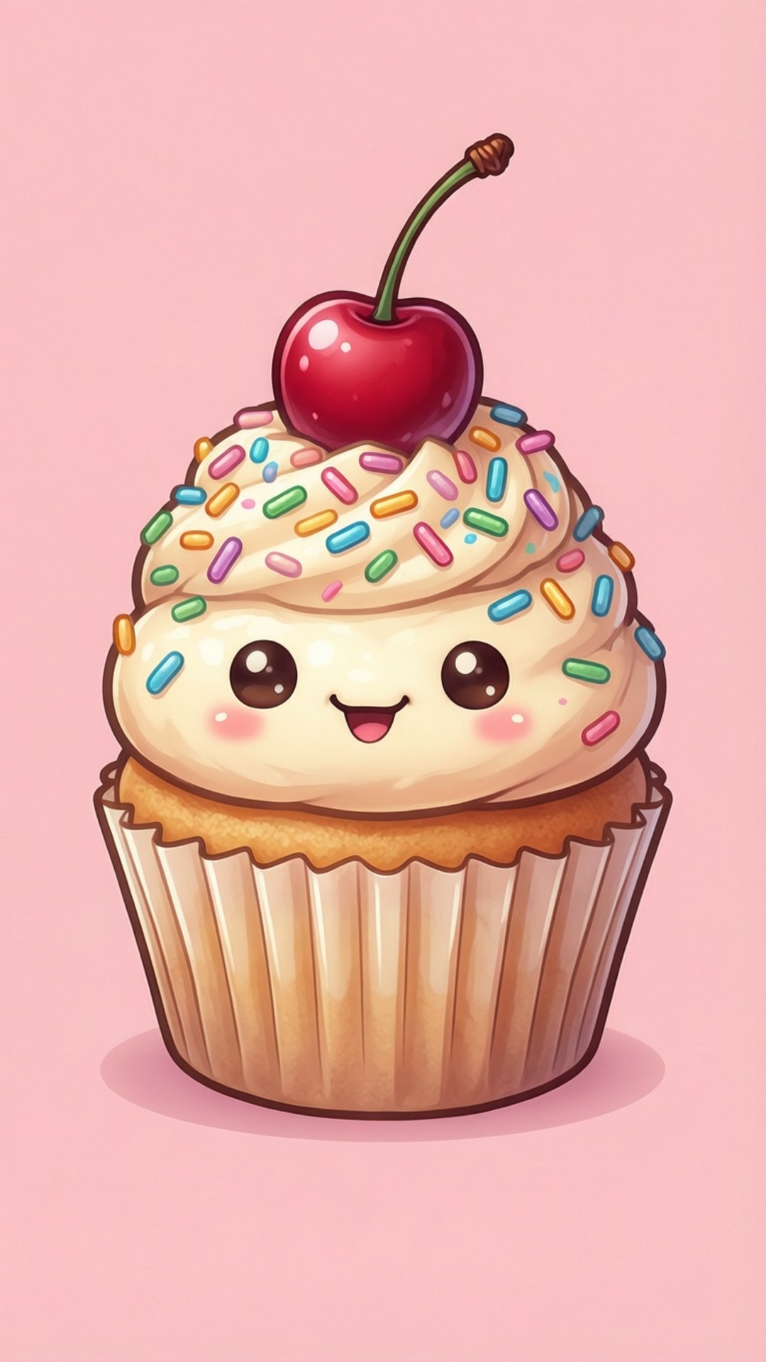 かわいいカップケーキのスマイル 壁紙