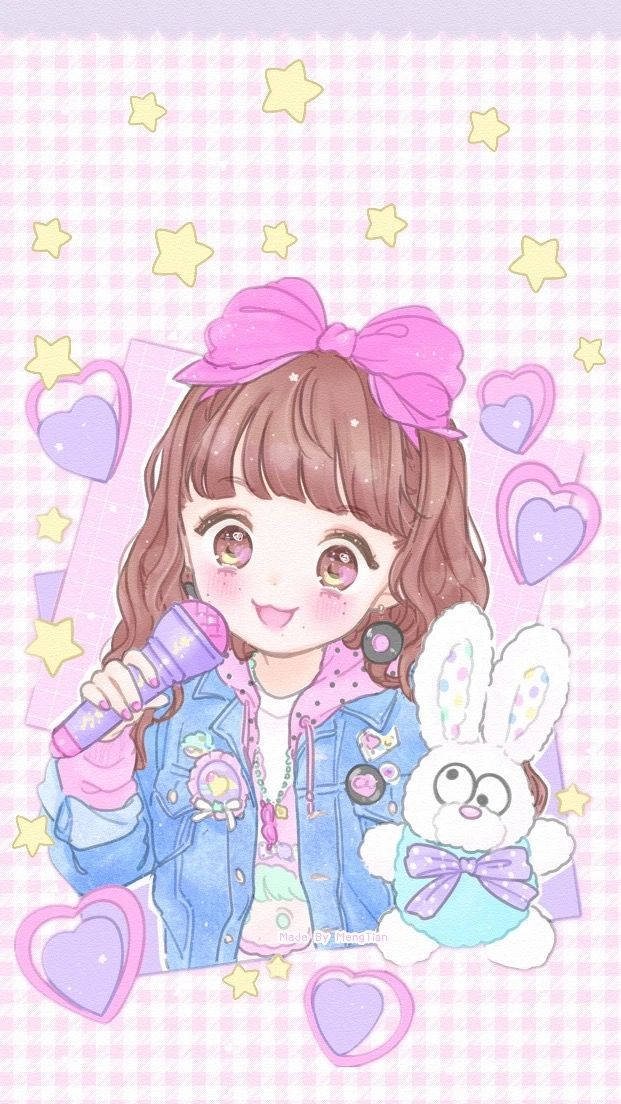 かわいいキュートな女性シンガー 壁紙