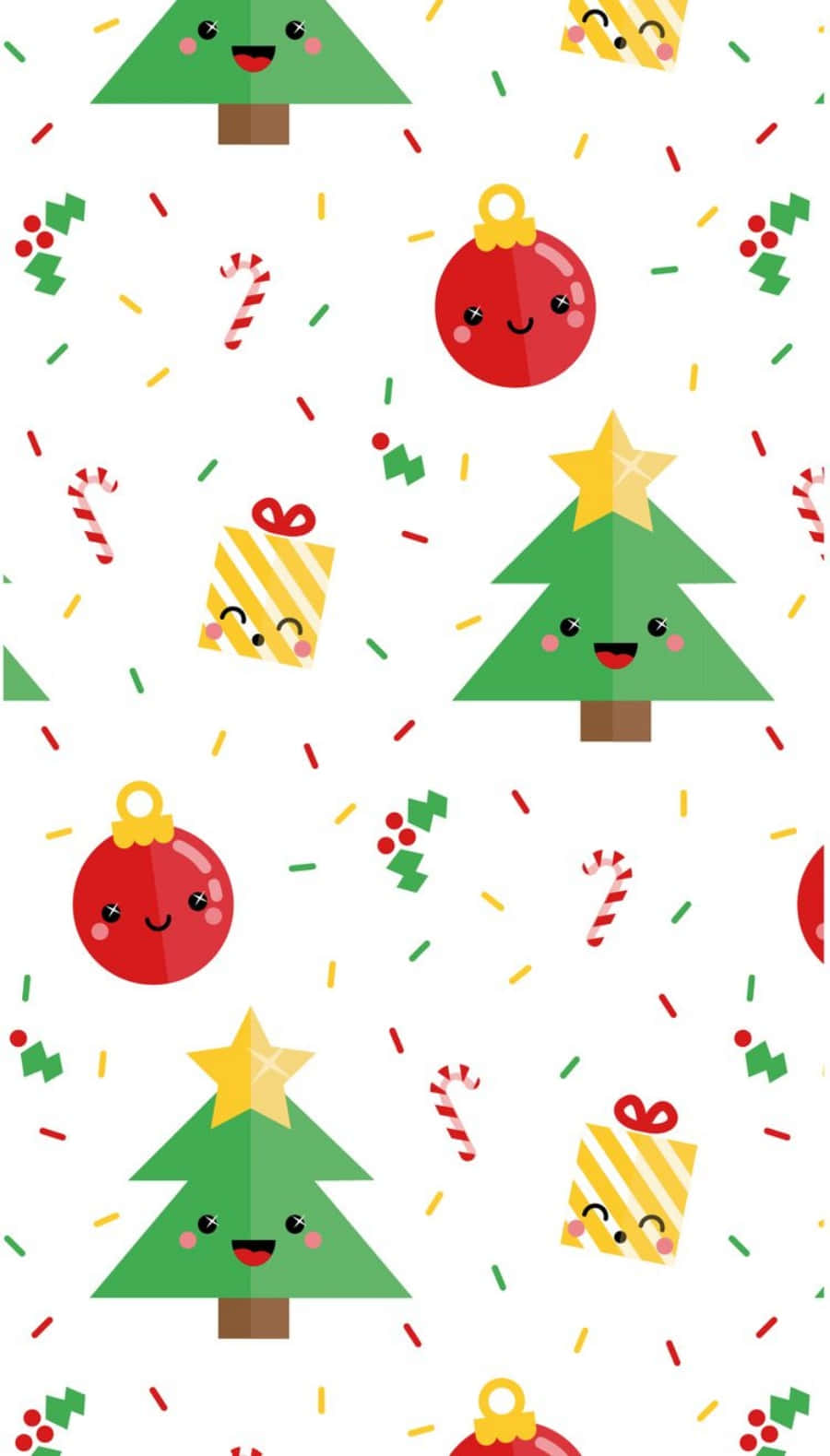 かわいいクリスマスのスマホ柄デザイン 壁紙