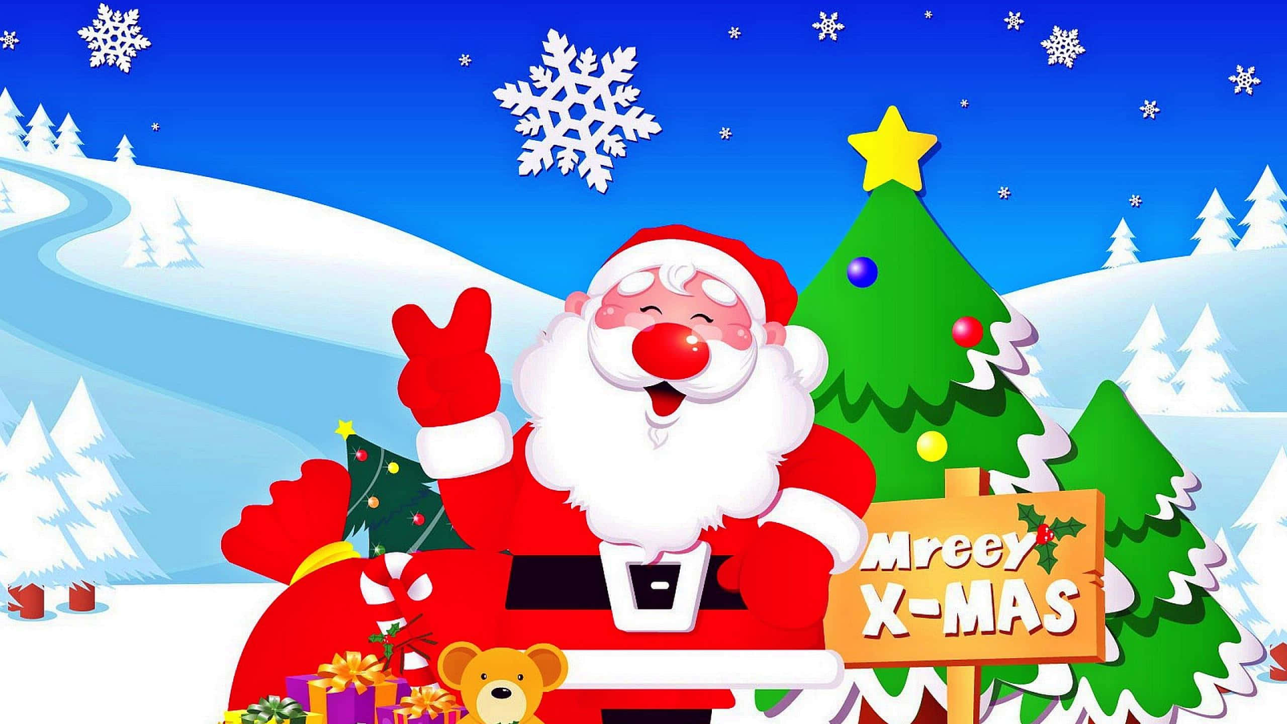 かわいいクリスマス背景でお祝いしよう！ 壁紙