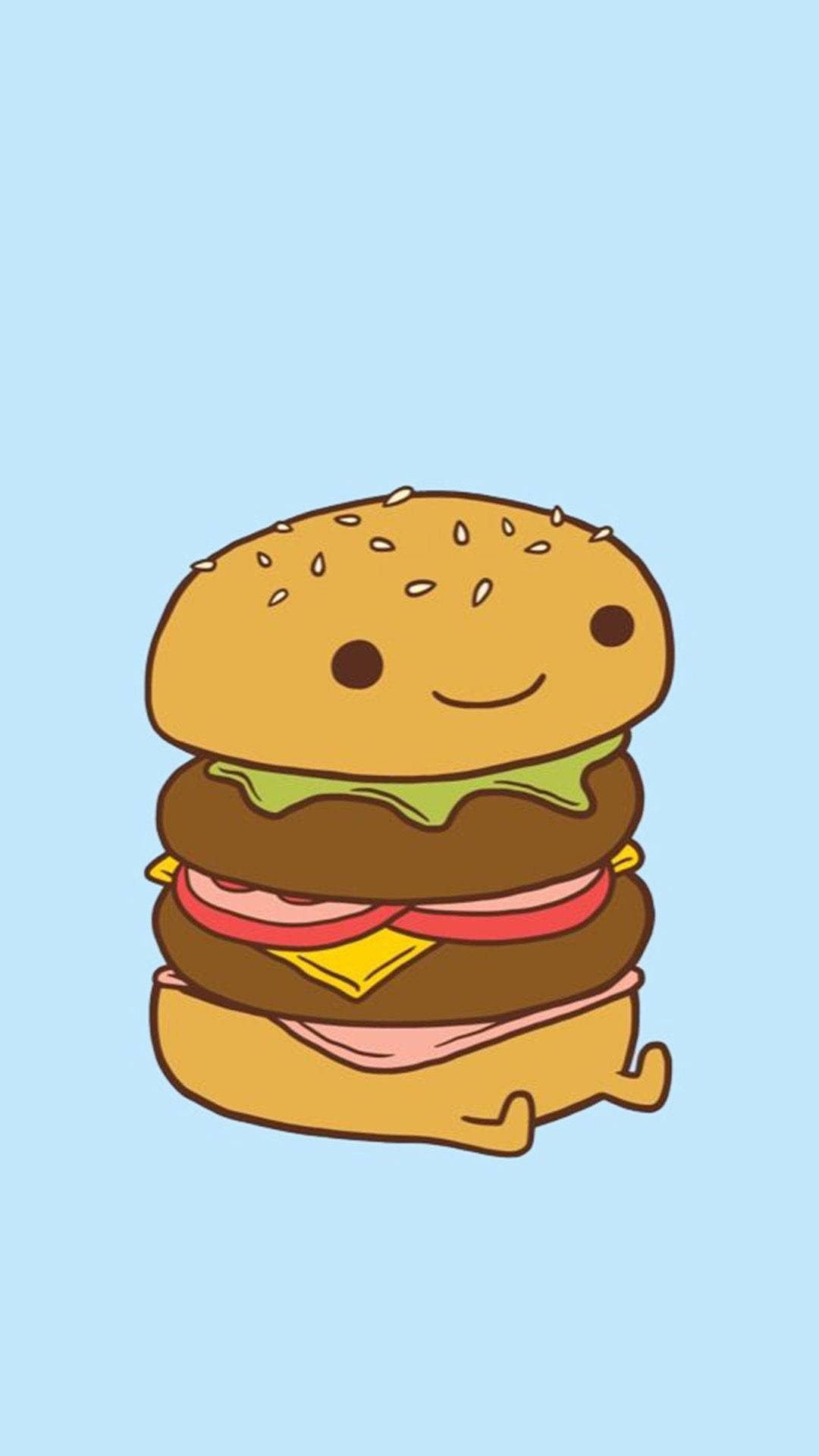 かわいいチーズバーガー 壁紙