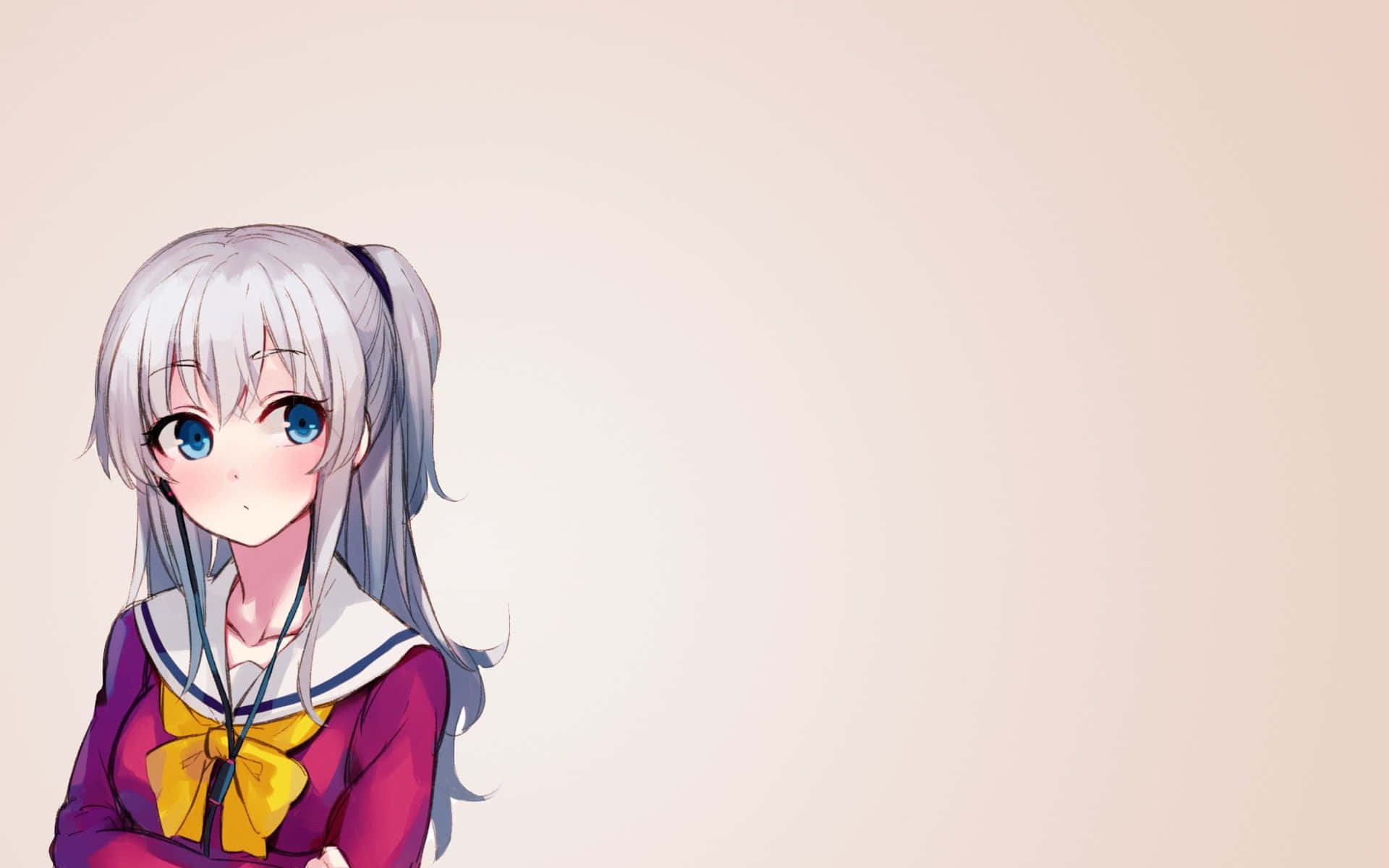 かわいいナオ・トモリのシンプルなアニメ壁紙 壁紙