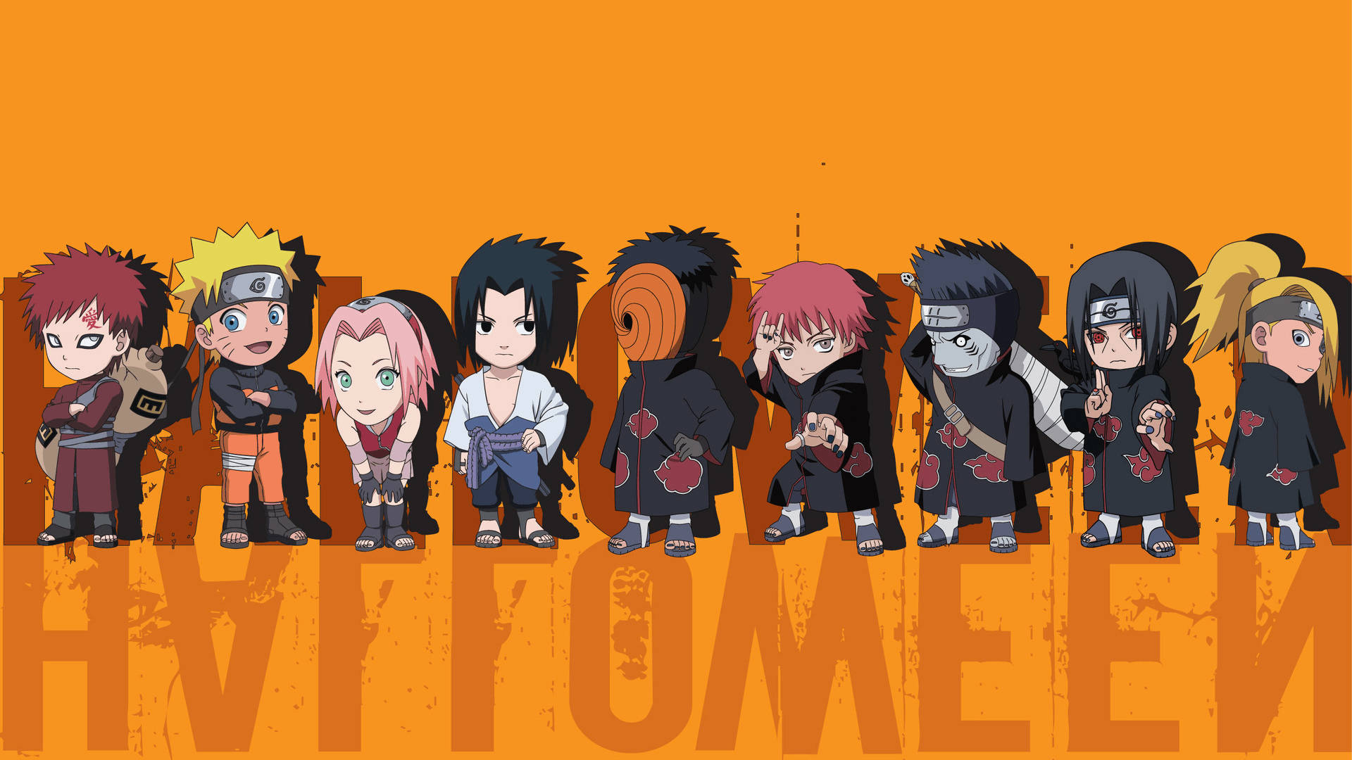 かわいいナルトのハロウィンアート 壁紙
